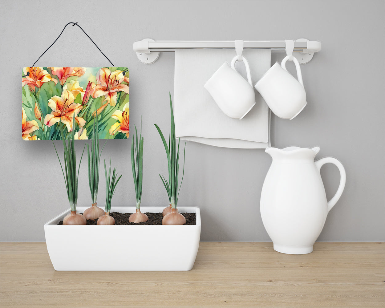 Utah Sego Lilies in Watercolor Wall or Door Hanging Prints