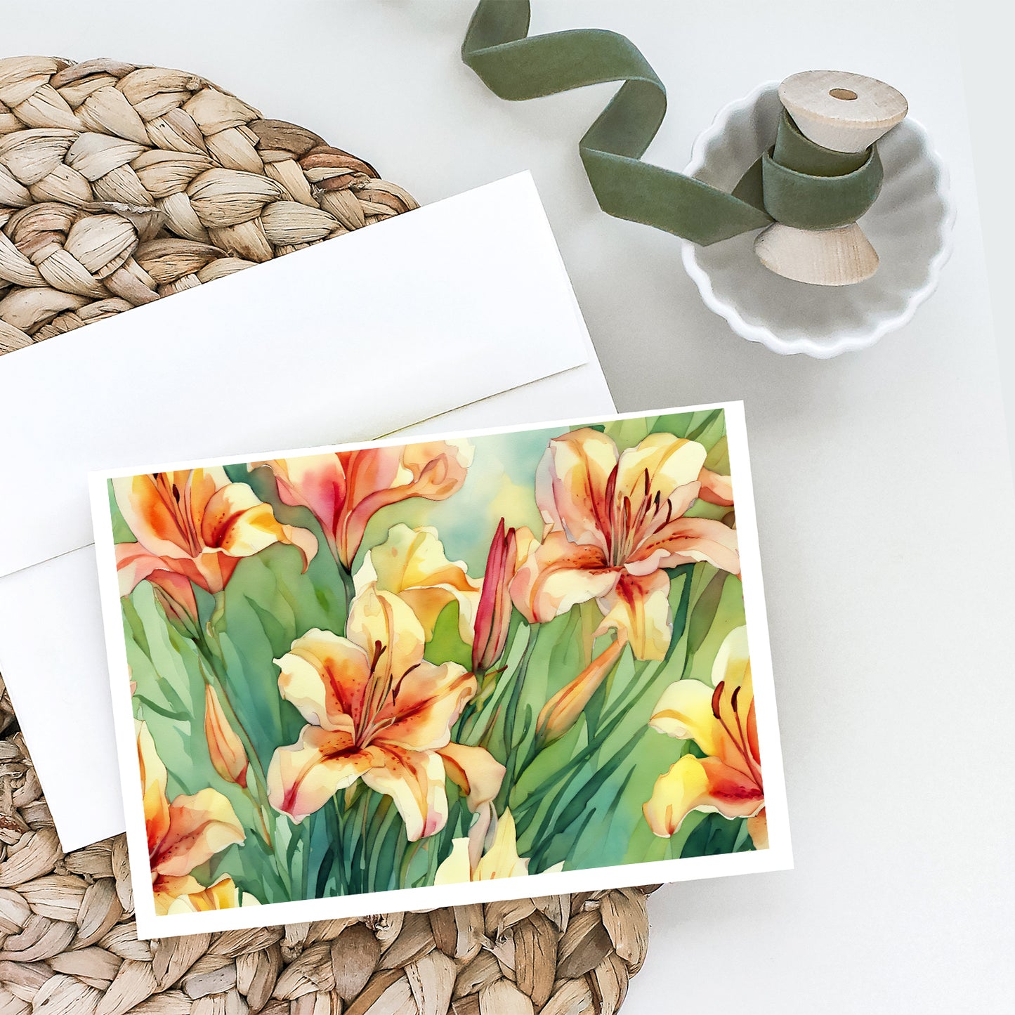 Utah Sego Lilies in Watercolor Greeting Cards Pack of 8
