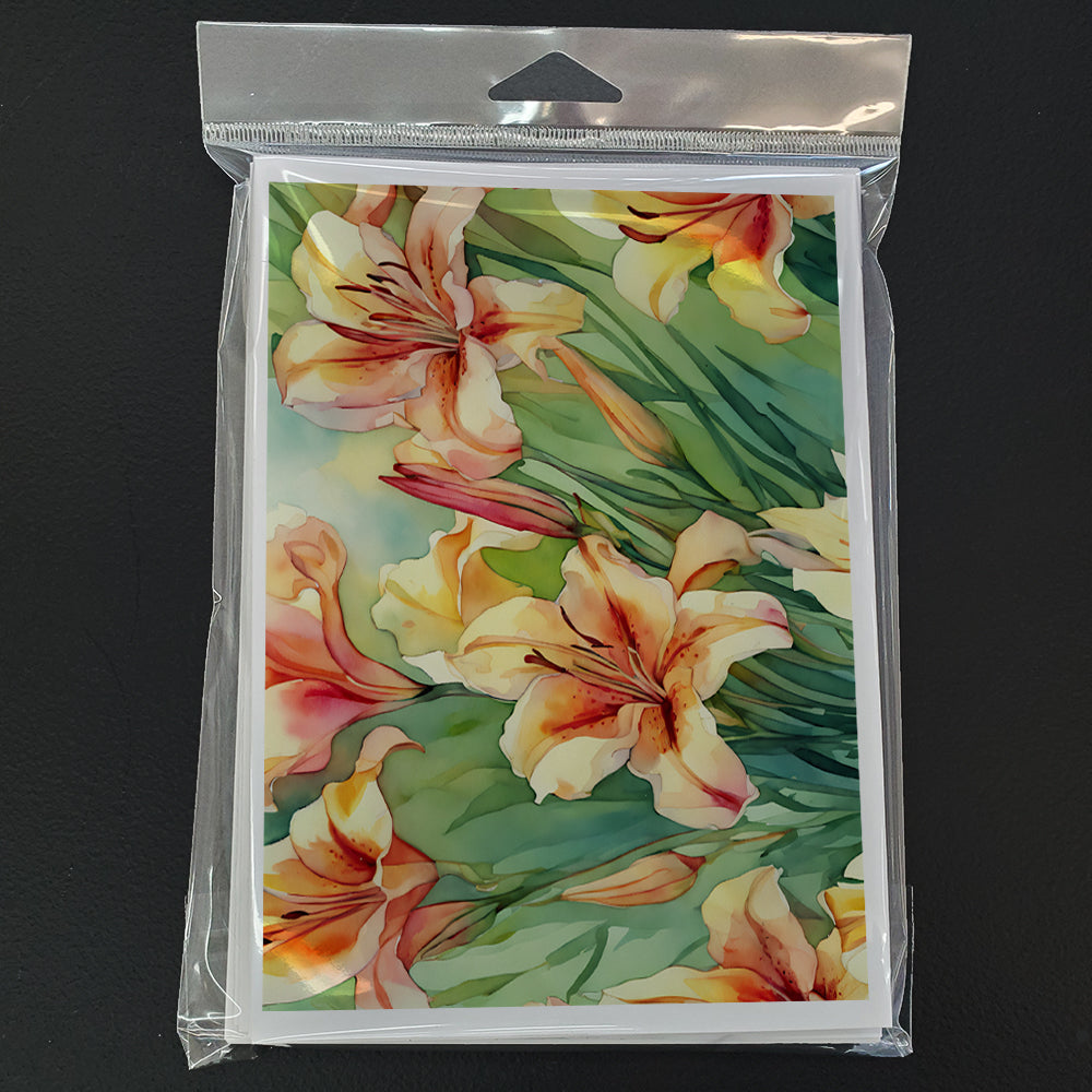 Utah Sego Lilies in Watercolor Greeting Cards Pack of 8