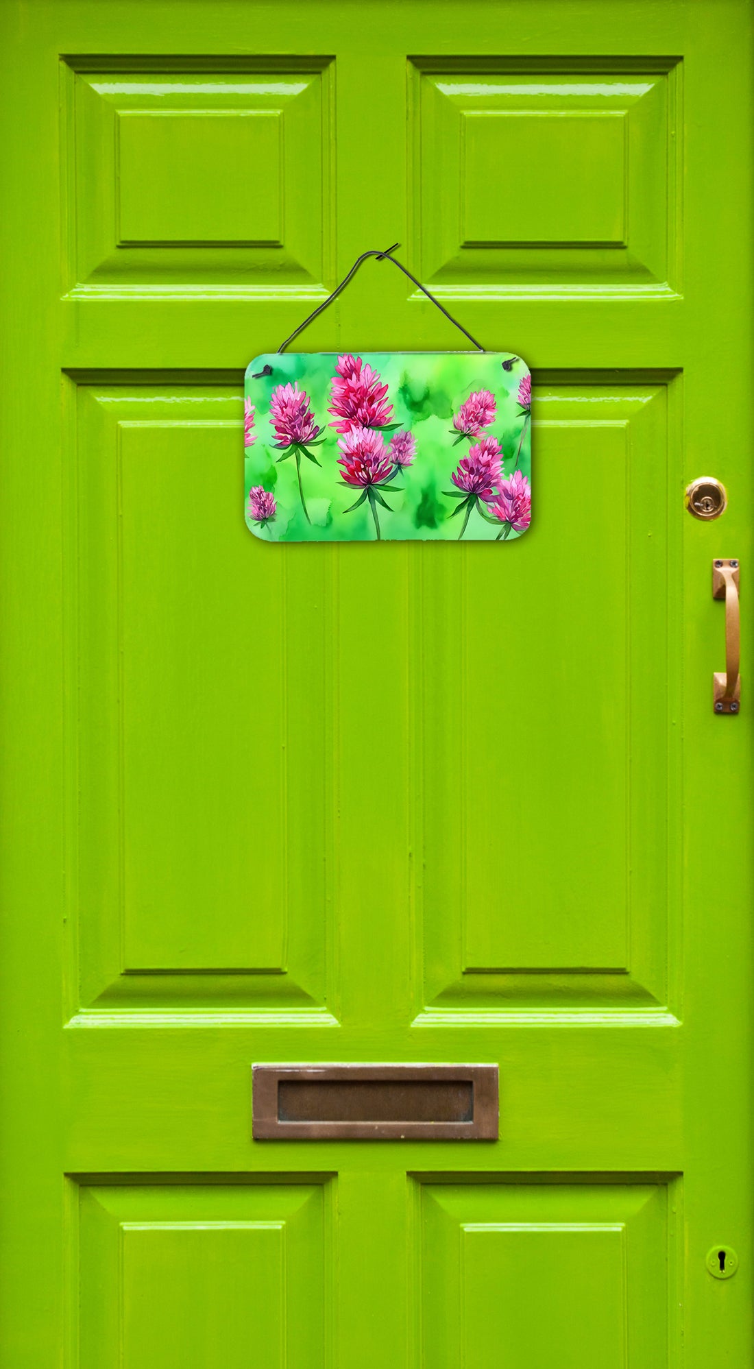 Vermont Red Clover in Watercolor Wall or Door Hanging Prints