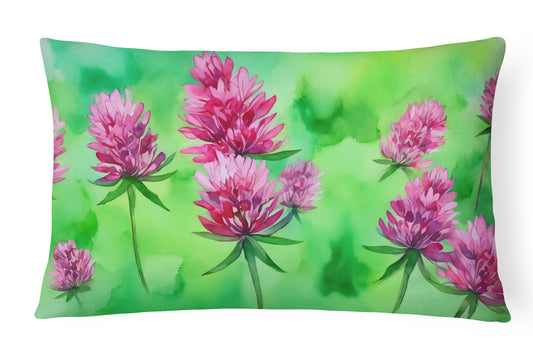 Buy this Vermont Red Clover in Watercolor Throw Pillow