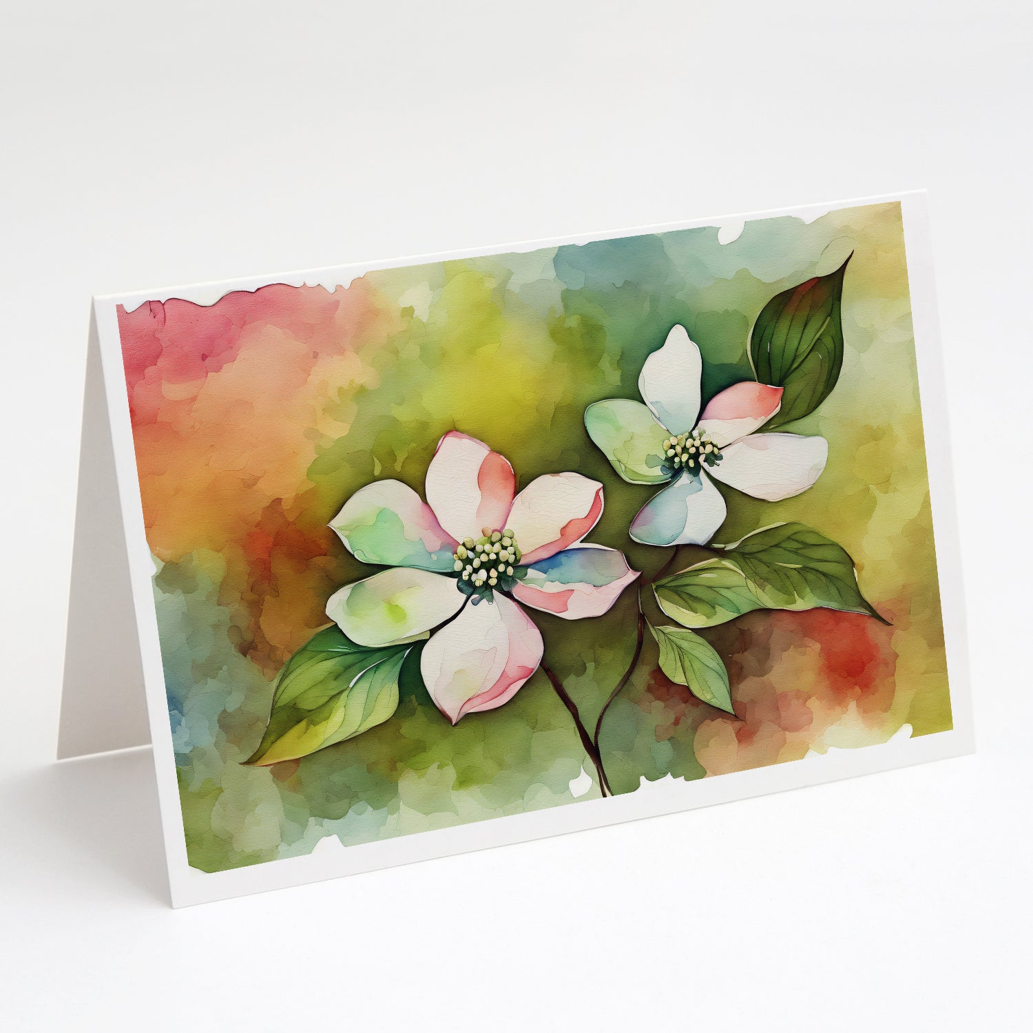 Buy this Virginia American Dogwood in Watercolor Greeting Cards Pack of 8