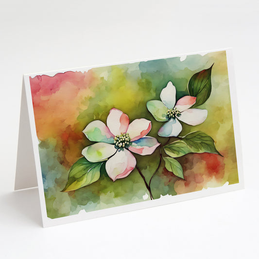 Buy this Virginia American Dogwood in Watercolor Greeting Cards Pack of 8