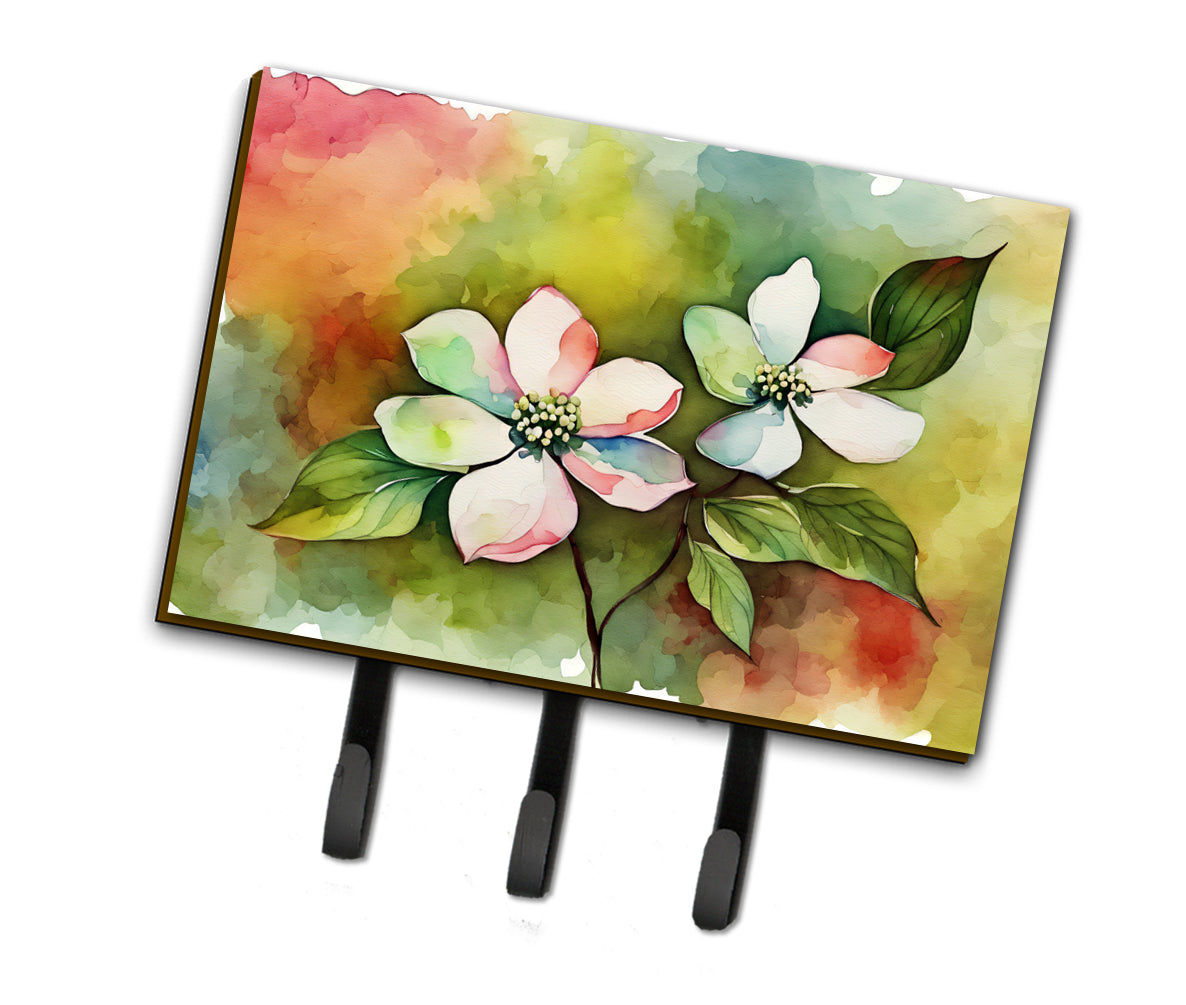 Buy this Virginia American Dogwood in Watercolor Leash or Key Holder