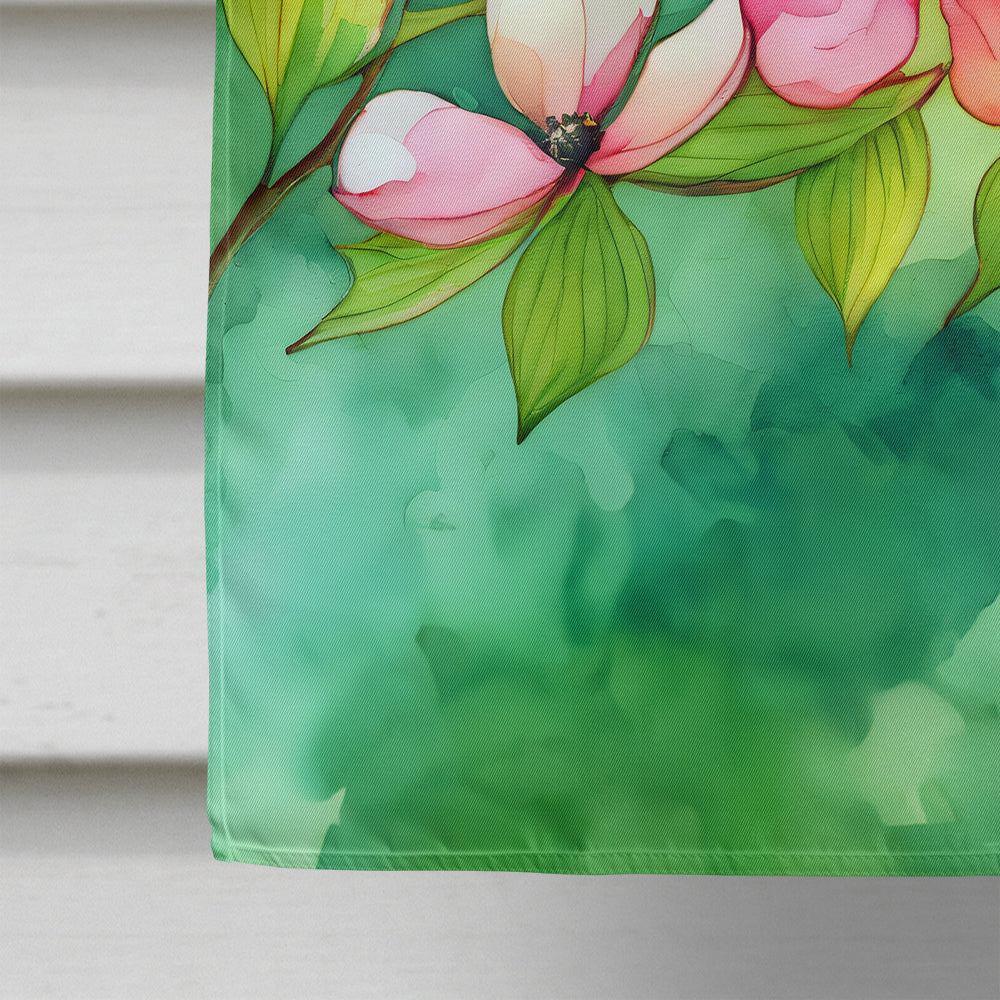 Virginia American Dogwood in Watercolor House Flag