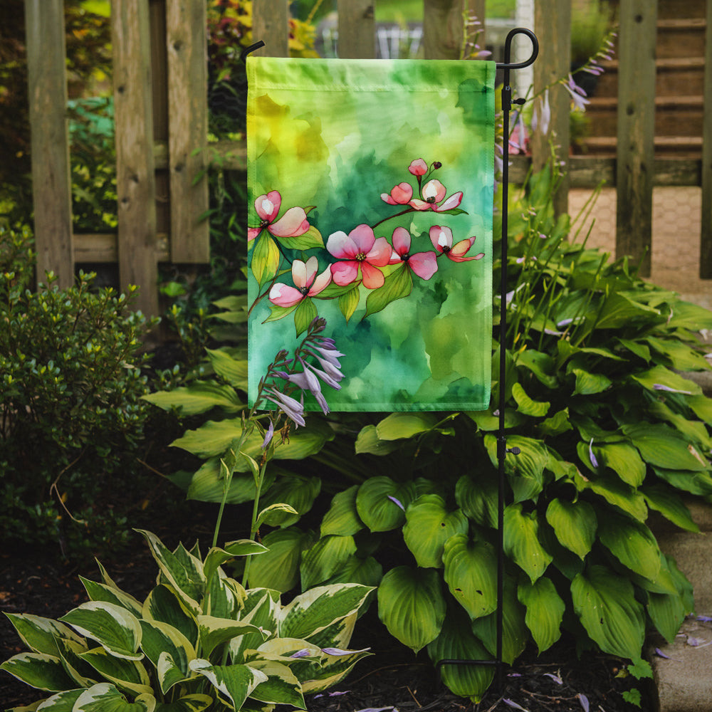 Virginia American Dogwood in Watercolor Garden Flag