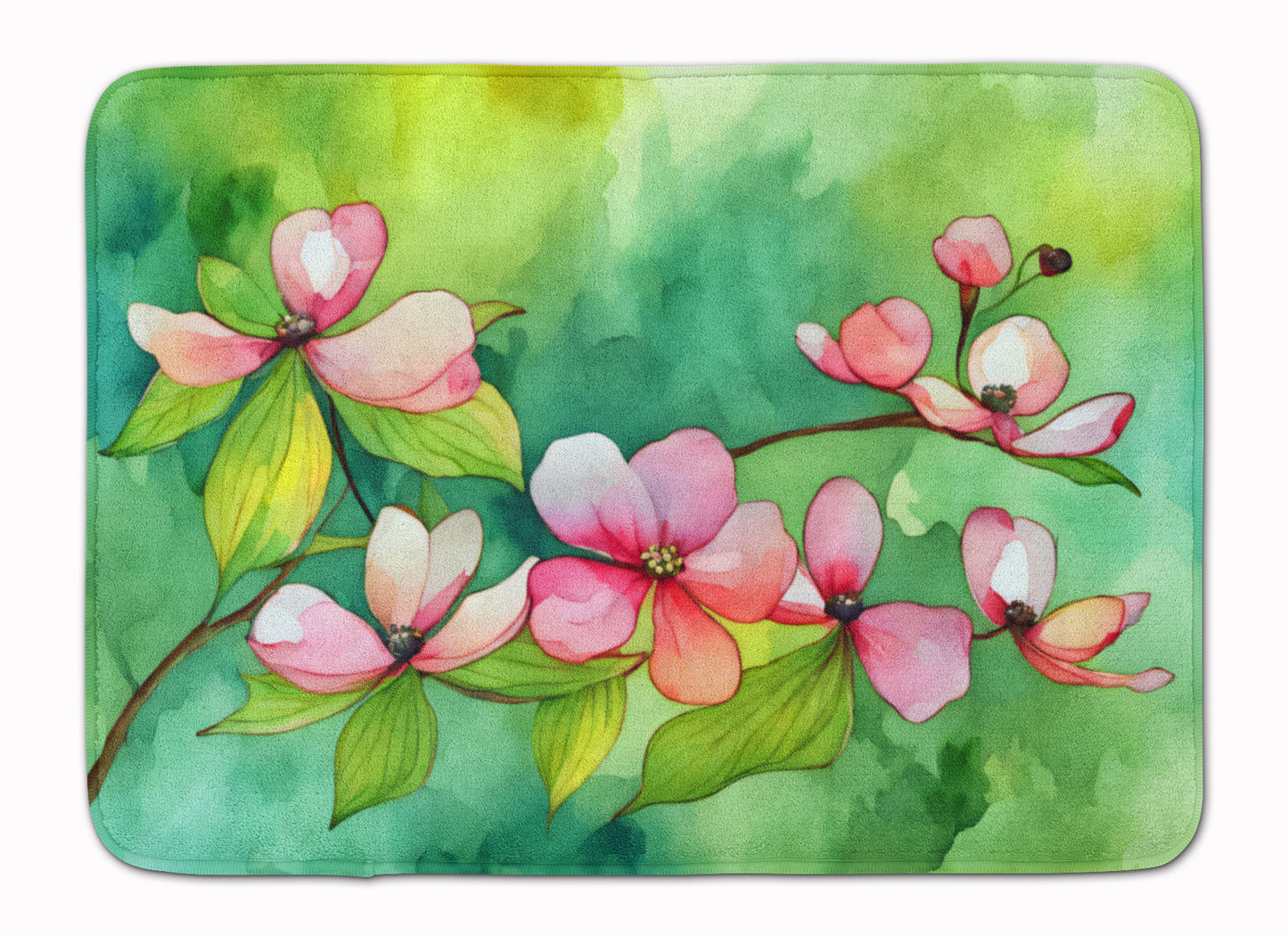 Buy this Virginia American Dogwood in Watercolor Memory Foam Kitchen Mat