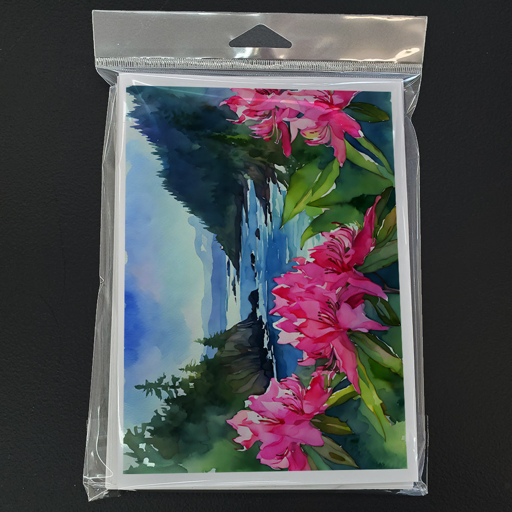 Washington Coast Rhododendrons in Watercolor Greeting Cards Pack of 8