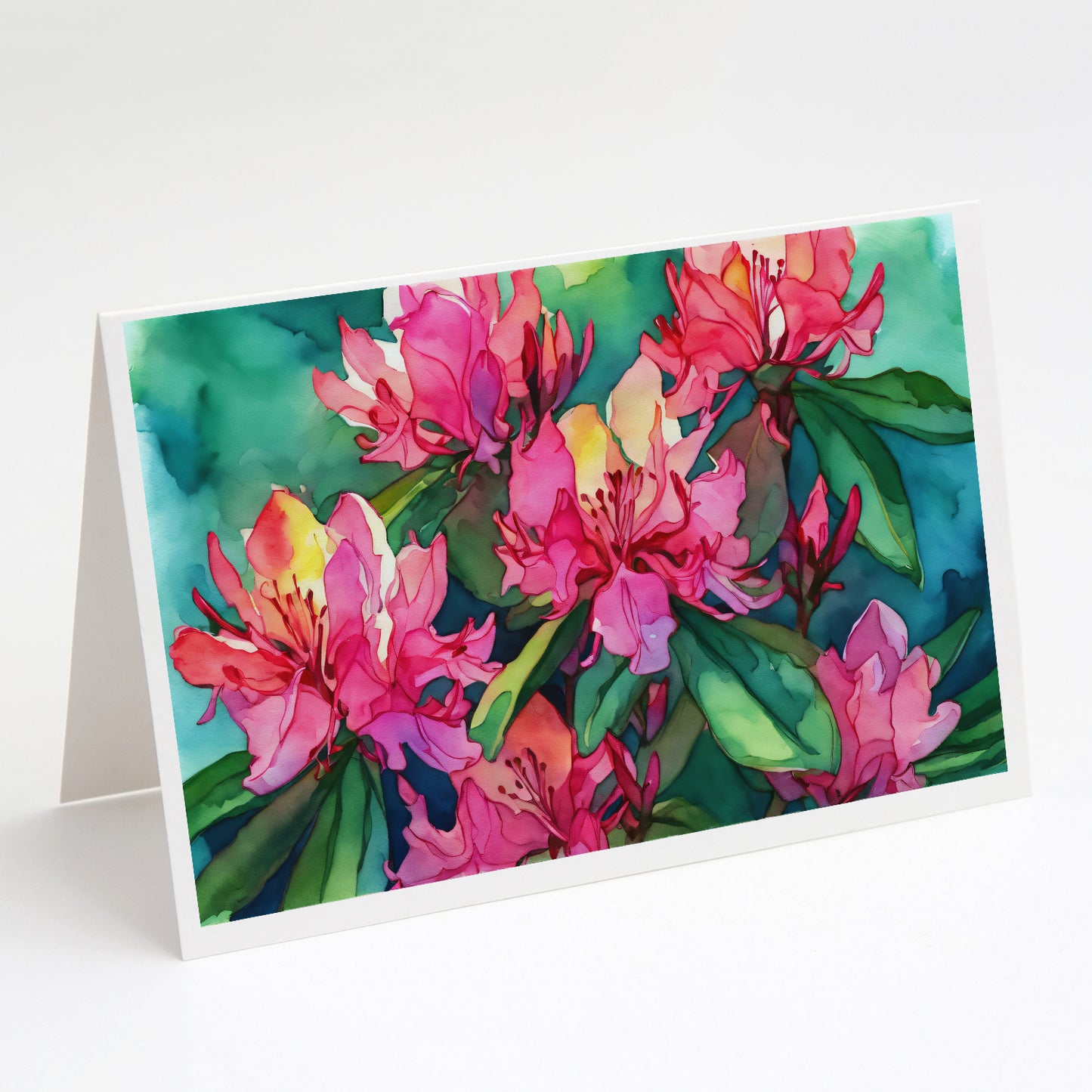 Buy this West Virginia Rhododendrons in Watercolor Greeting Cards Pack of 8