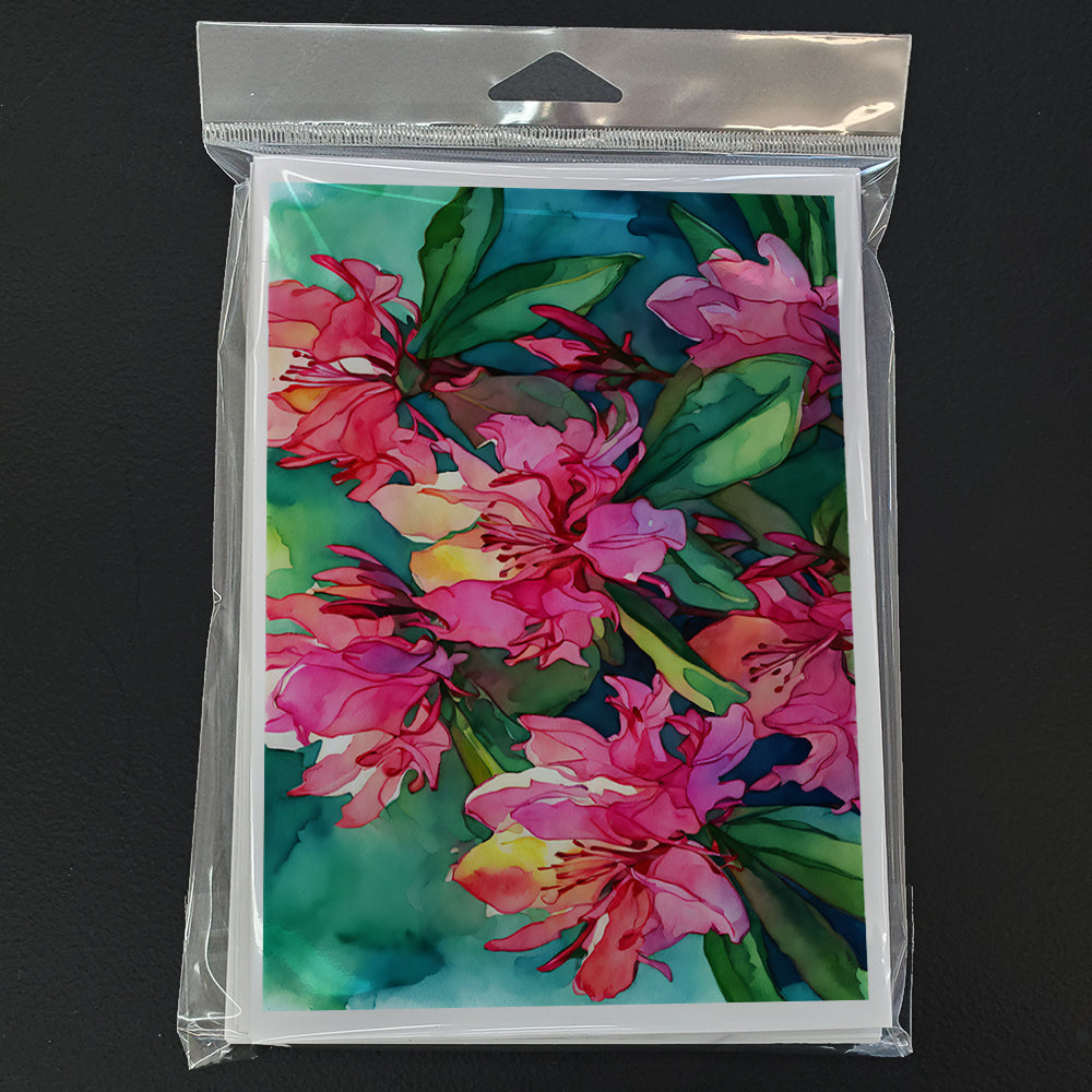 West Virginia Rhododendrons in Watercolor Greeting Cards Pack of 8