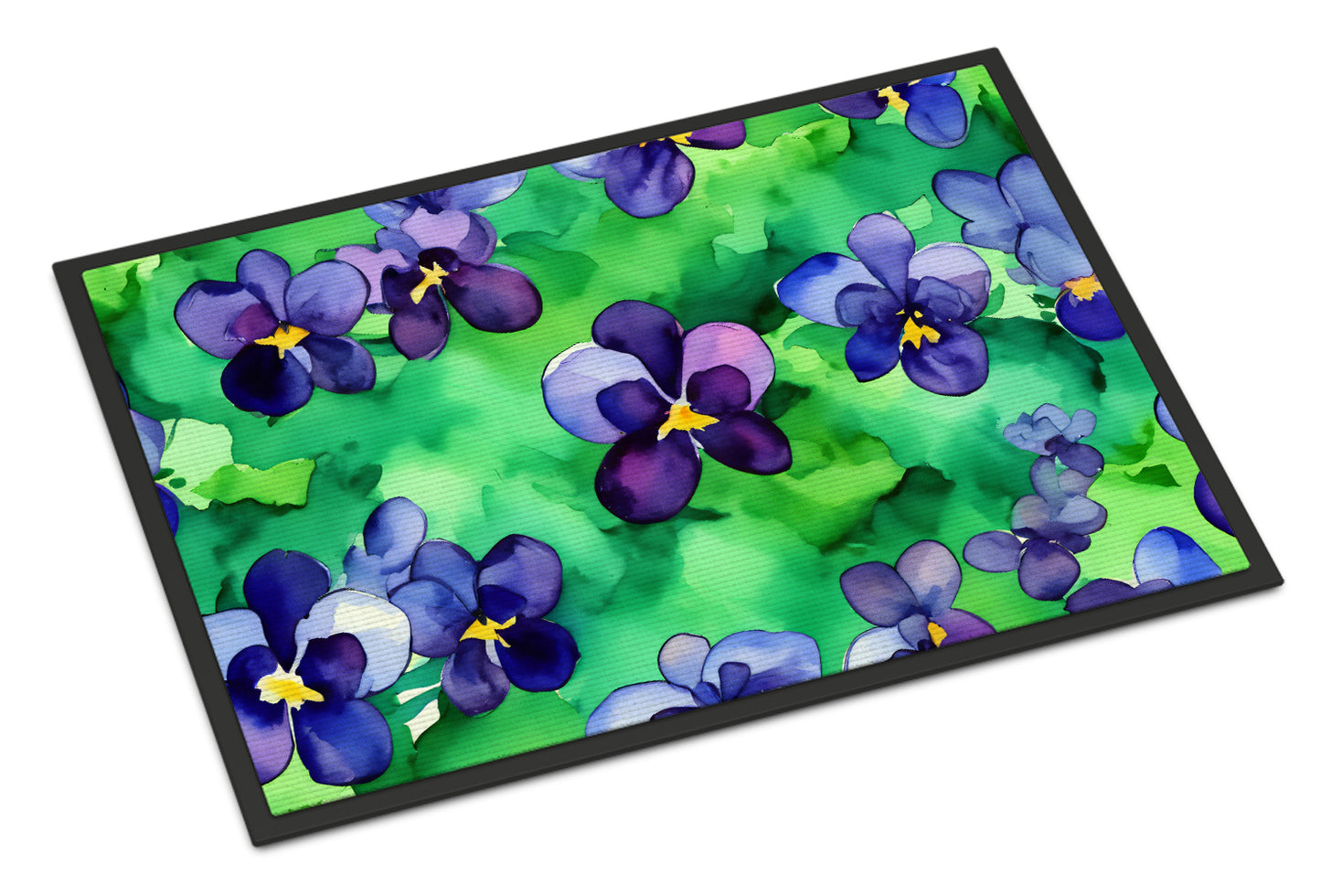 Buy this Wisconsin Wood Violets in Watercolor Doormat