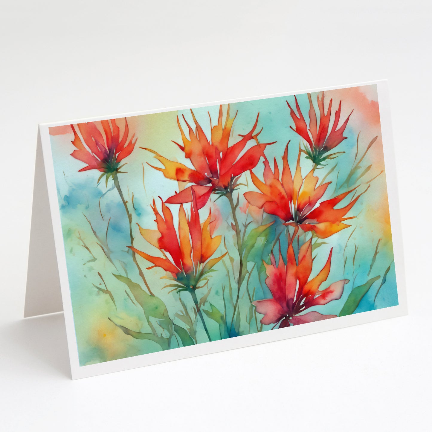 Buy this Wyoming Indian Paintbrush in Watercolor Greeting Cards Pack of 8