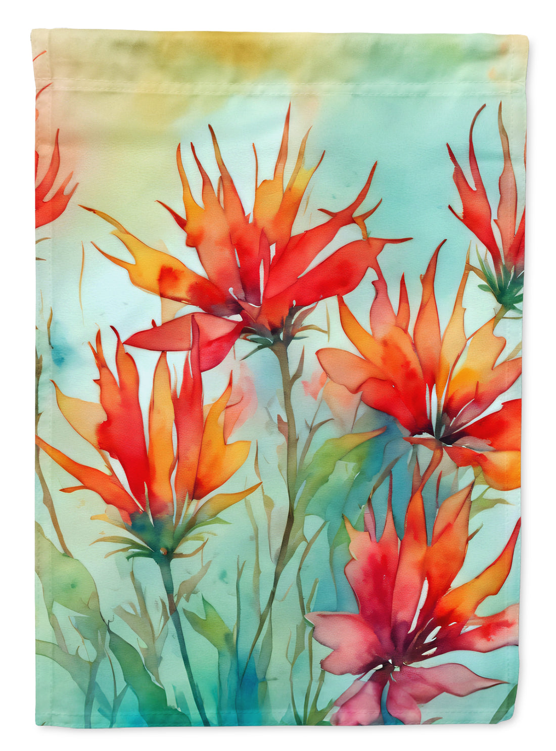 Buy this Wyoming Indian Paintbrush in Watercolor Garden Flag