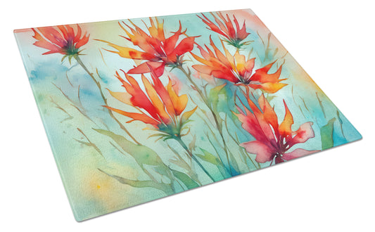 Buy this Wyoming Indian Paintbrush in Watercolor Glass Cutting Board