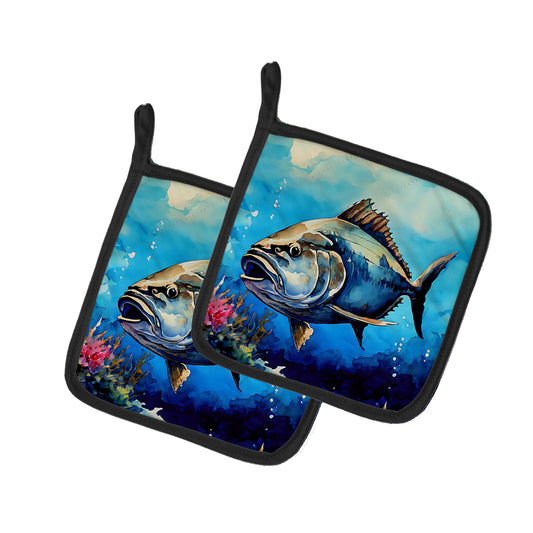 Buy this Bluefin Tuna Pair of Pot Holders