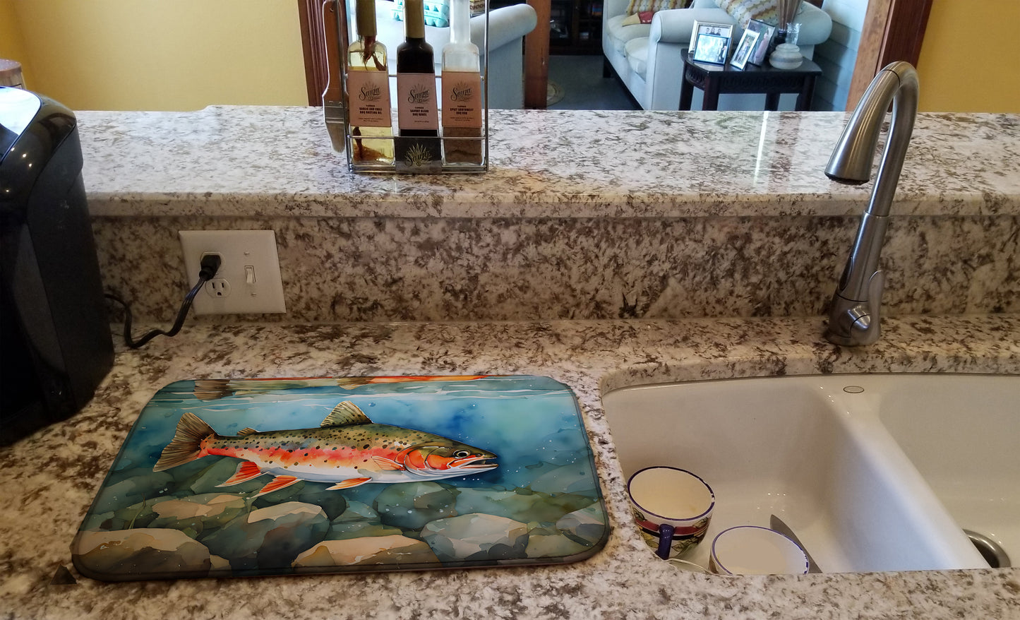 Brook Trout Dish Drying Mat