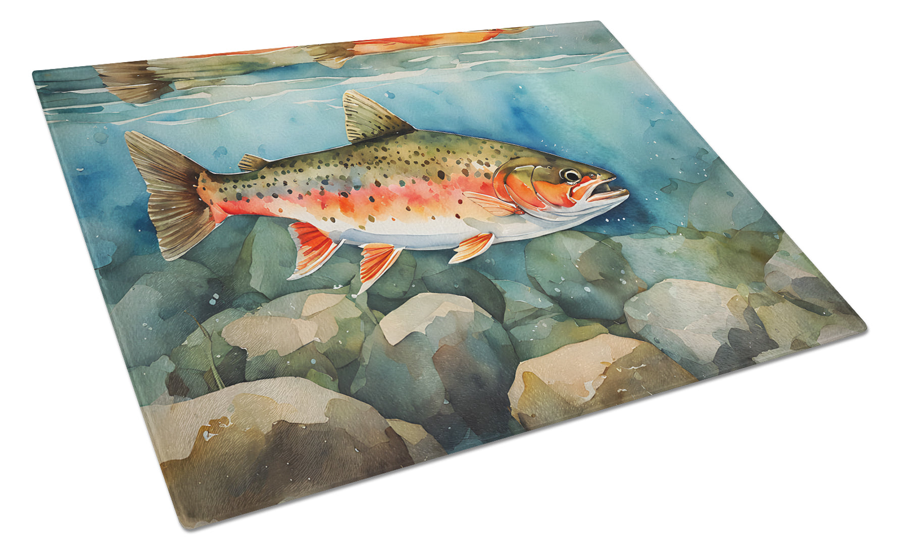 Buy this Brook Trout Glass Cutting Board