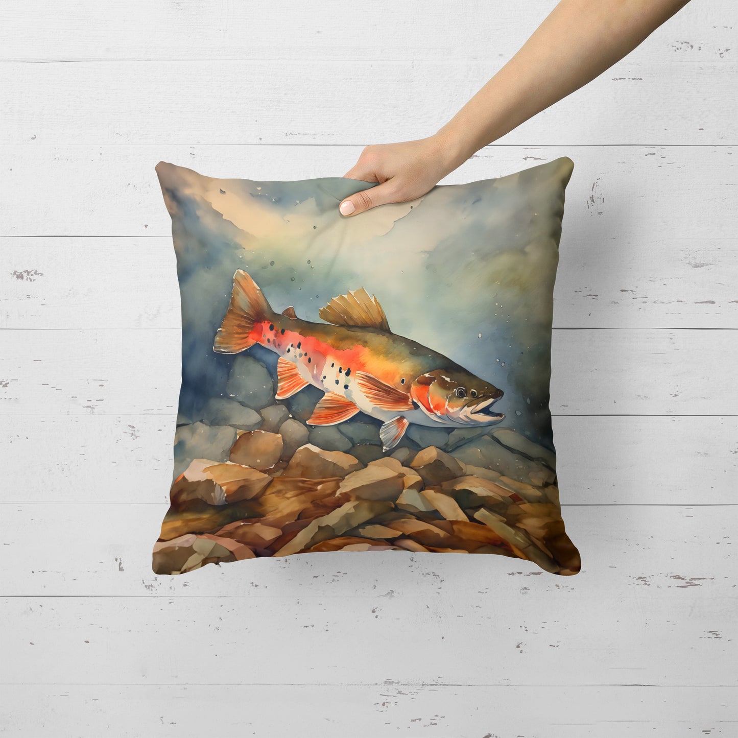 Brook Trout Throw Pillow