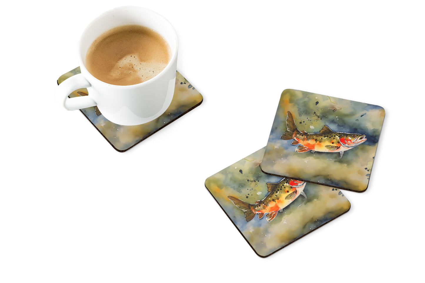 Brook Trout Foam Coasters