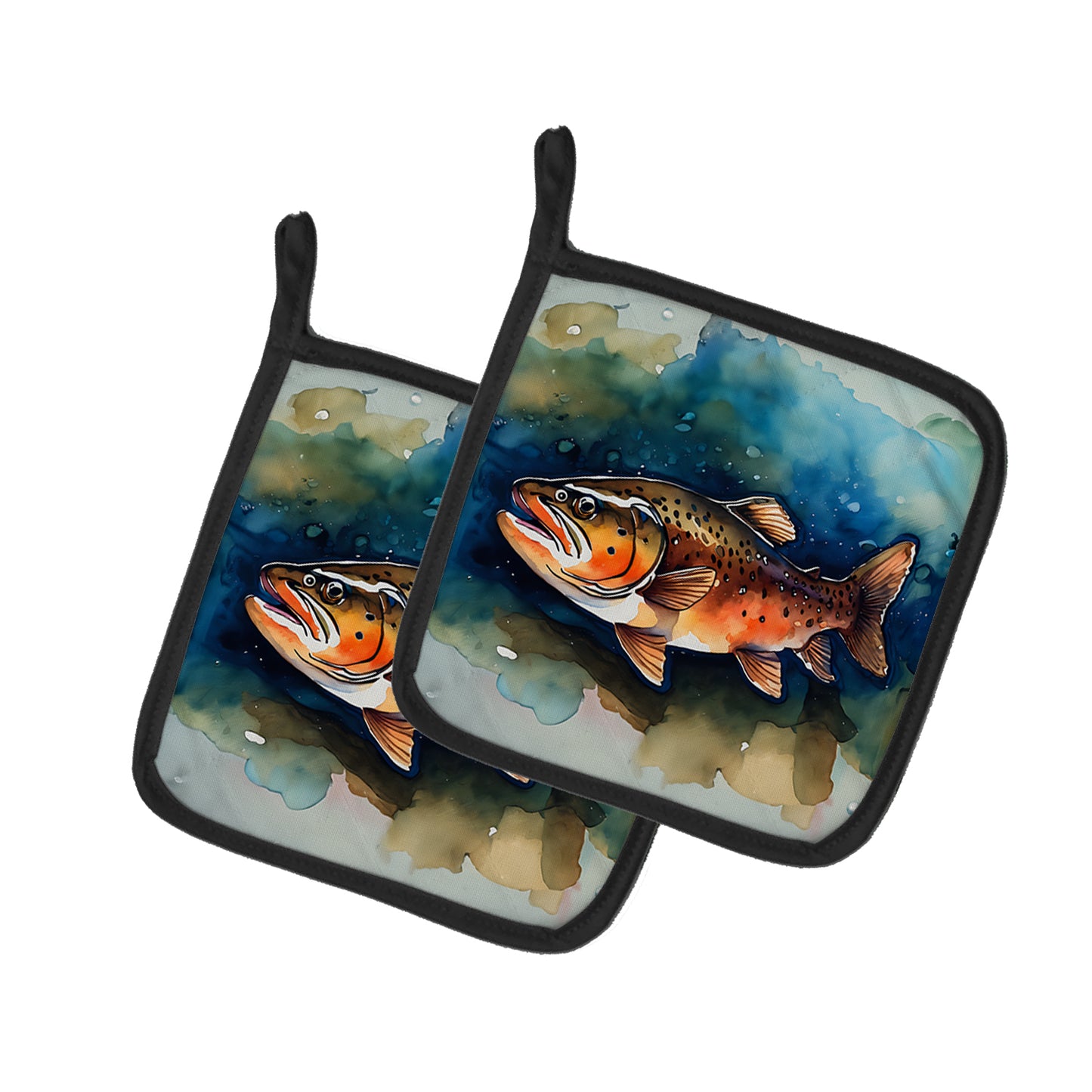 Buy this Brown Trout Pair of Pot Holders