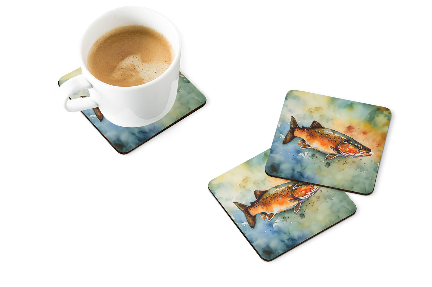 Brown Trout Foam Coasters