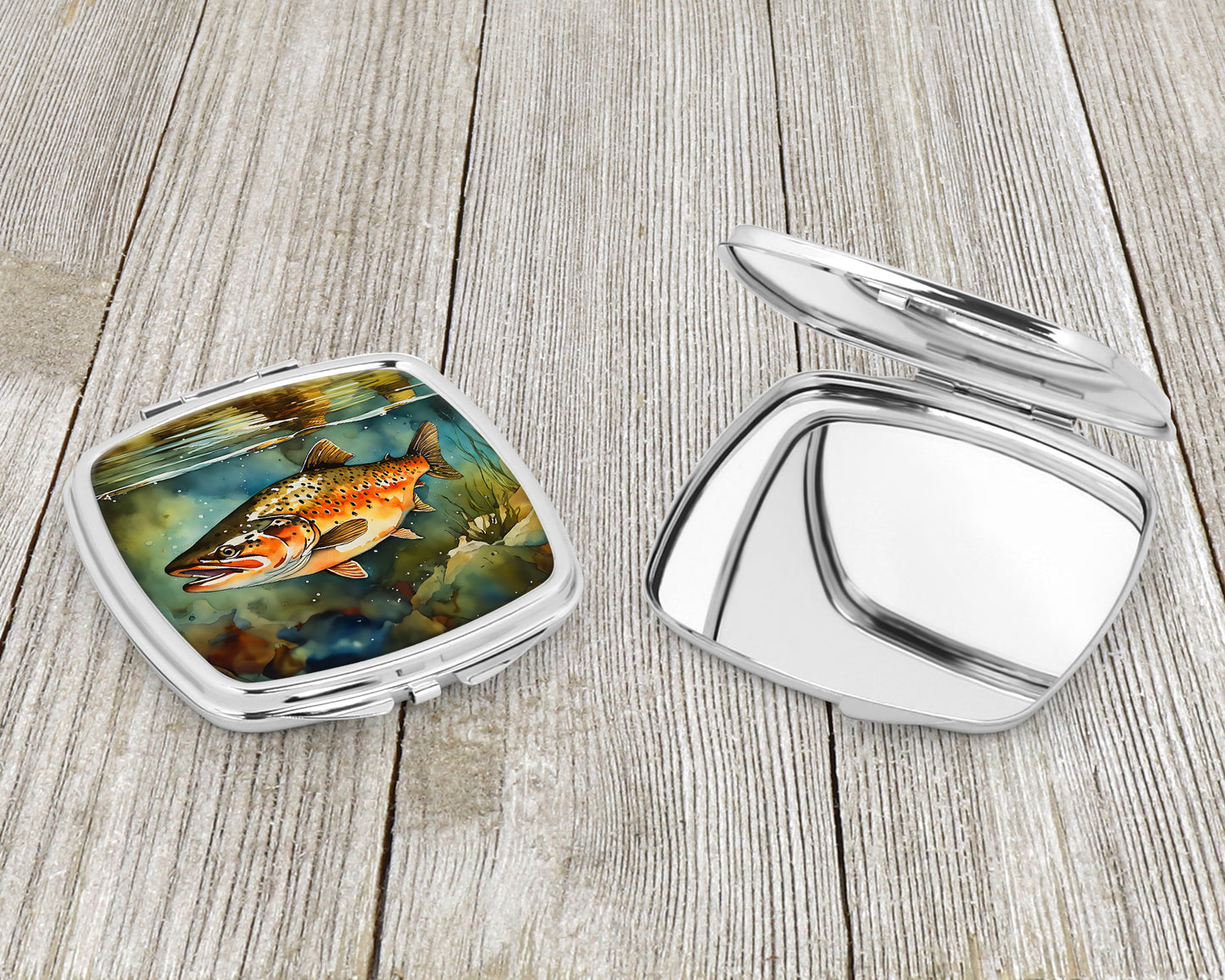 Brown Trout Compact Mirror