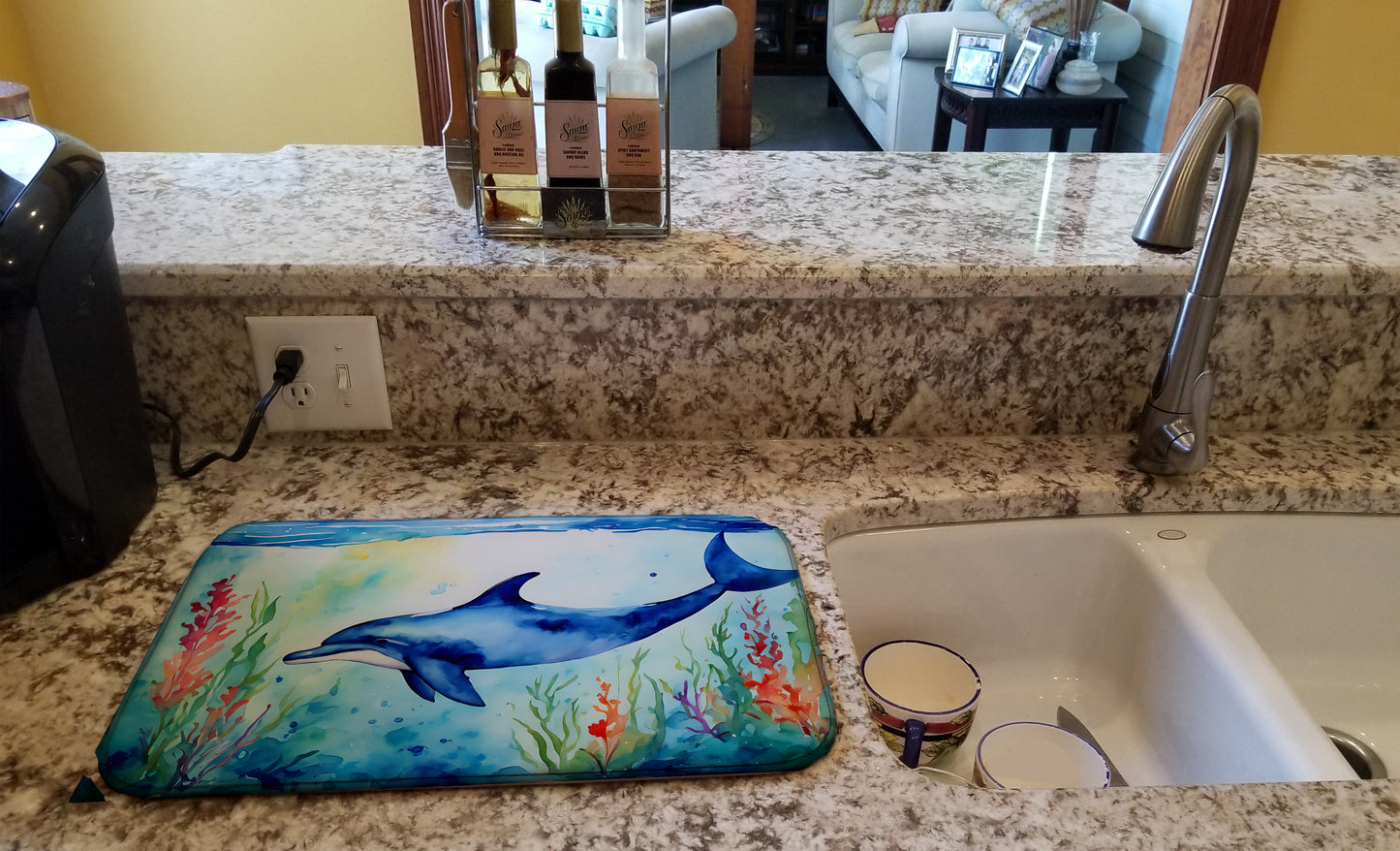 Dolphin Dish Drying Mat