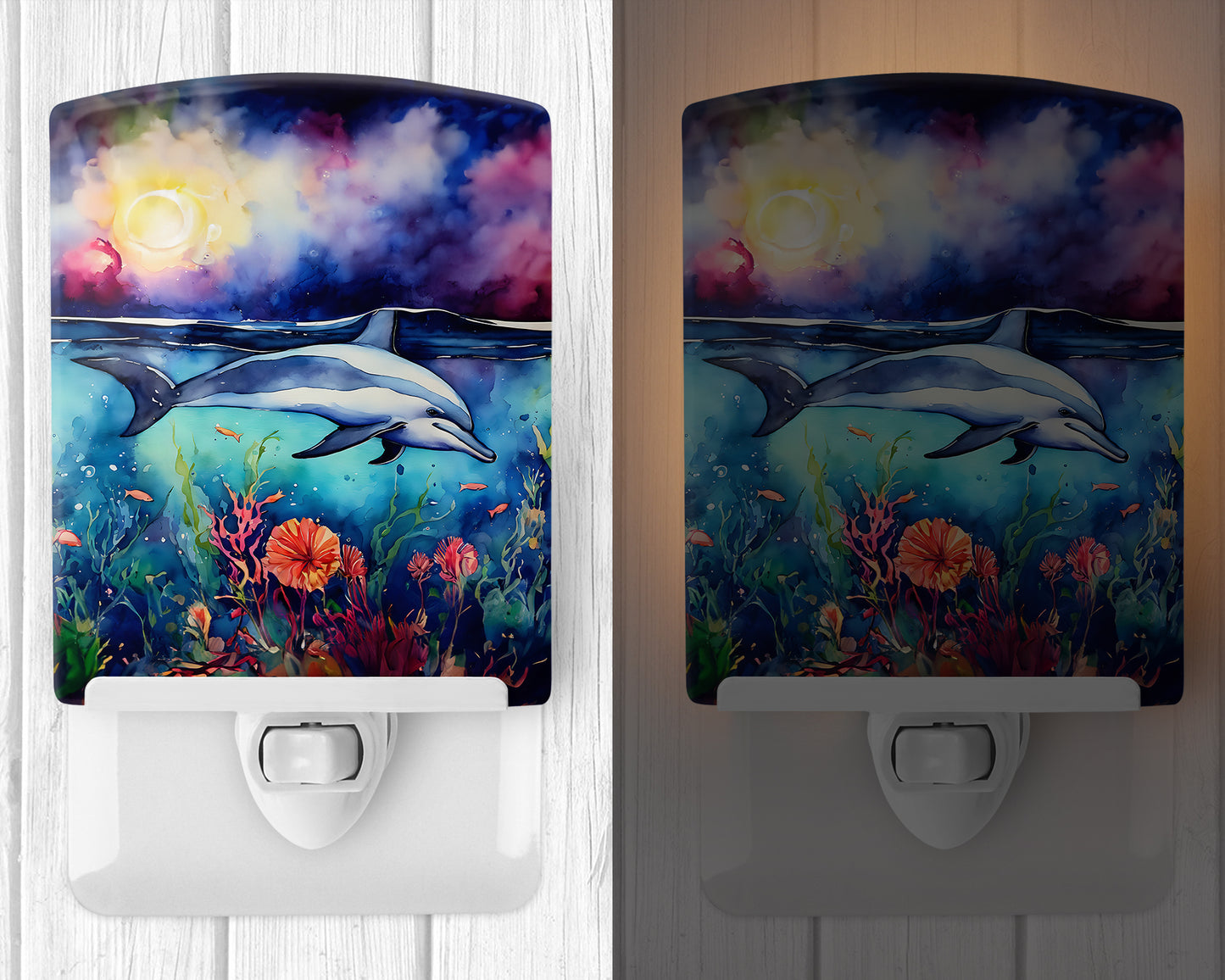 Dolphin Ceramic Night Light