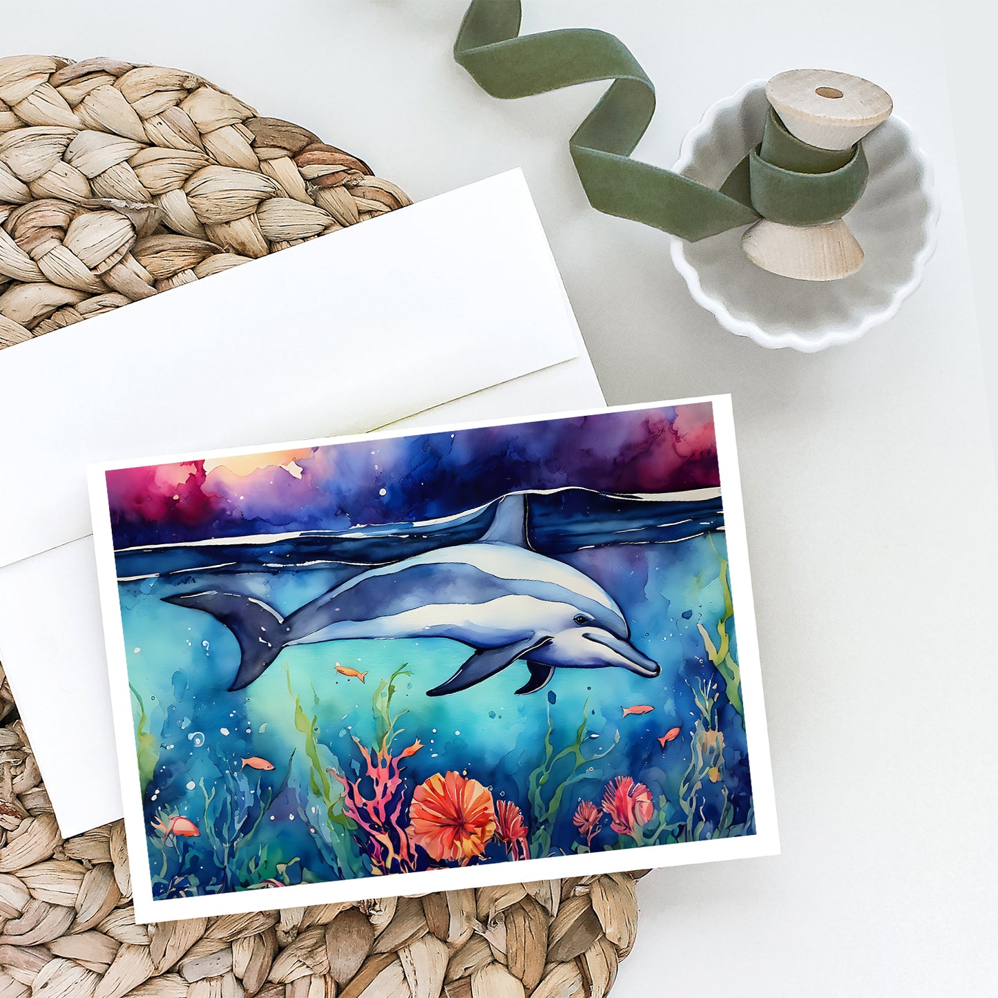 Dolphin Greeting Cards Pack of 8