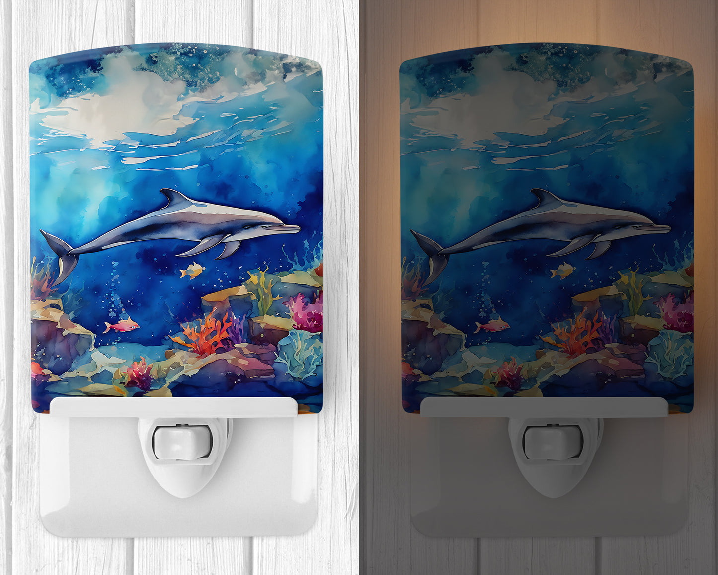 Dolphin Ceramic Night Light