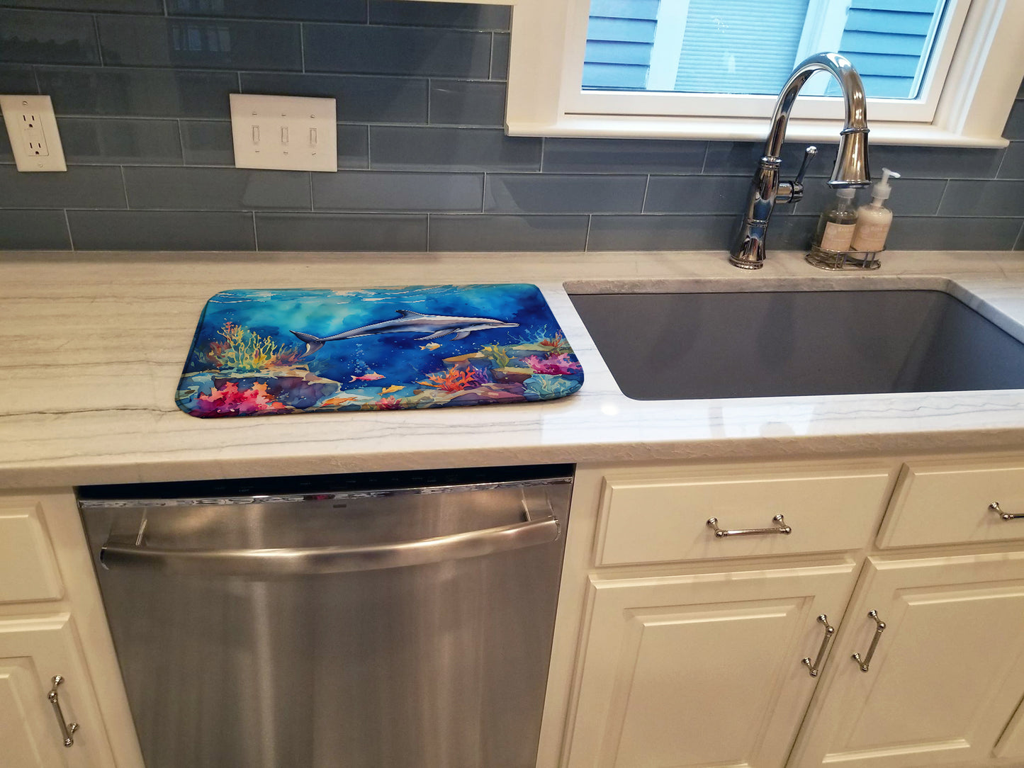 Dolphin Dish Drying Mat