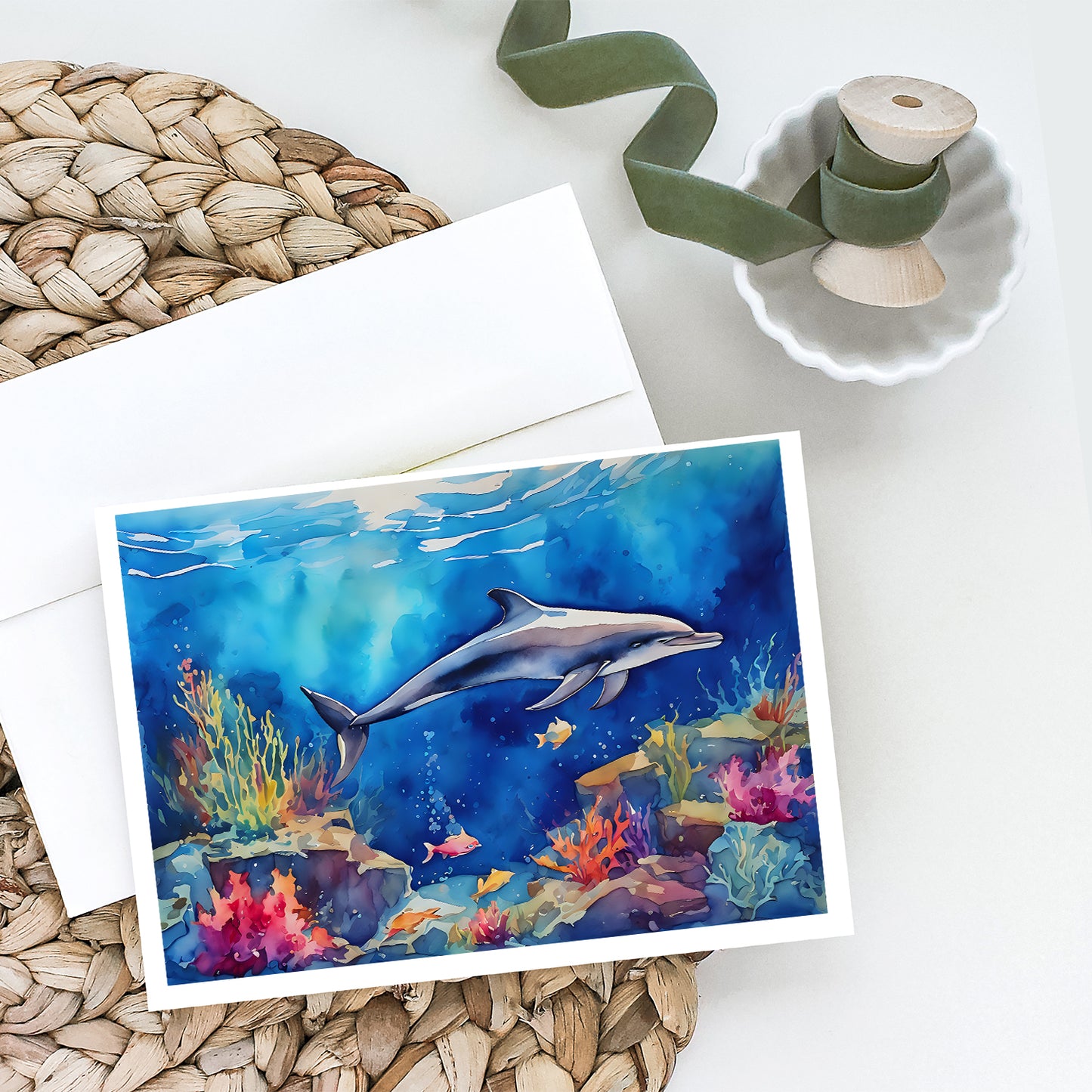 Dolphin Greeting Cards Pack of 8