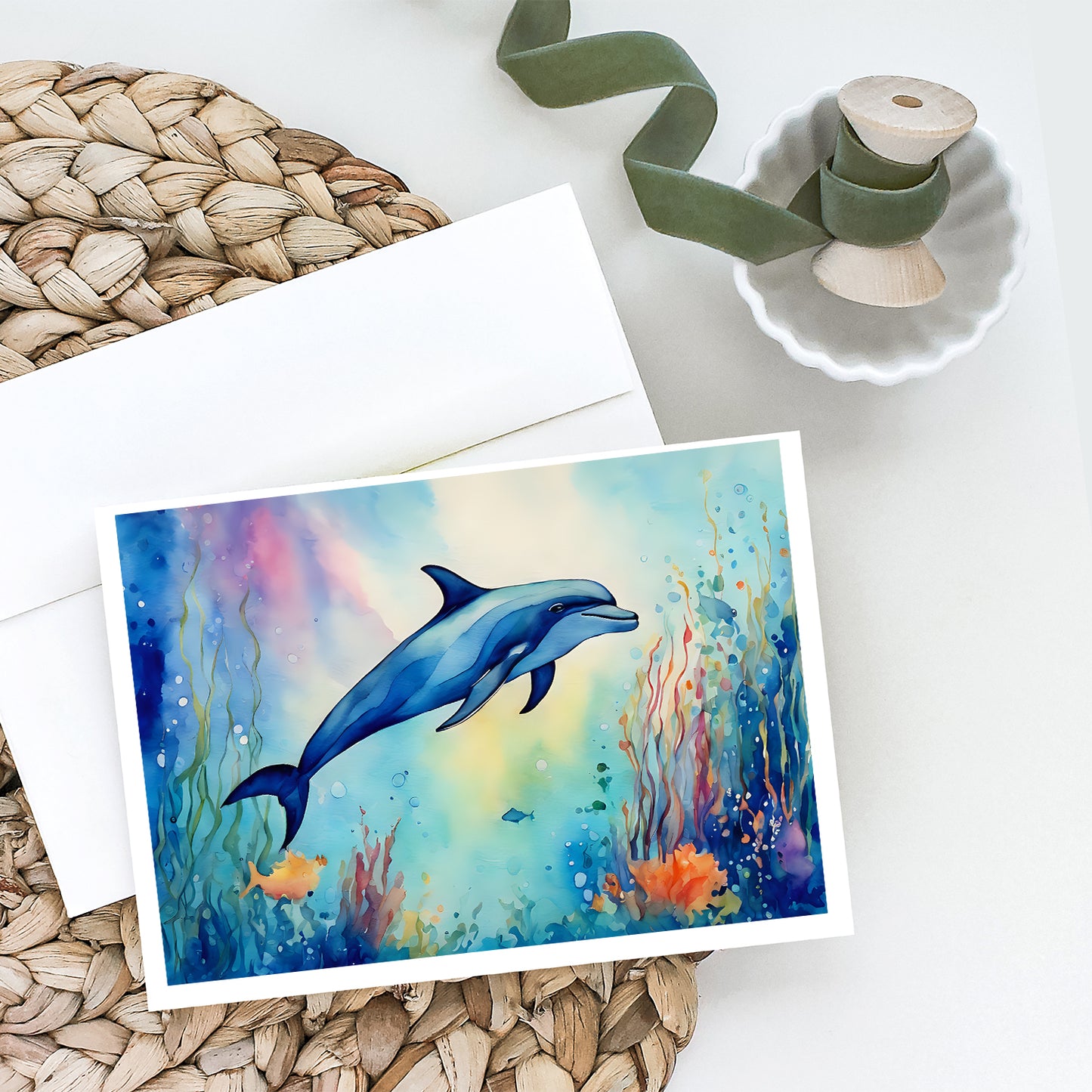 Dolphin Greeting Cards Pack of 8