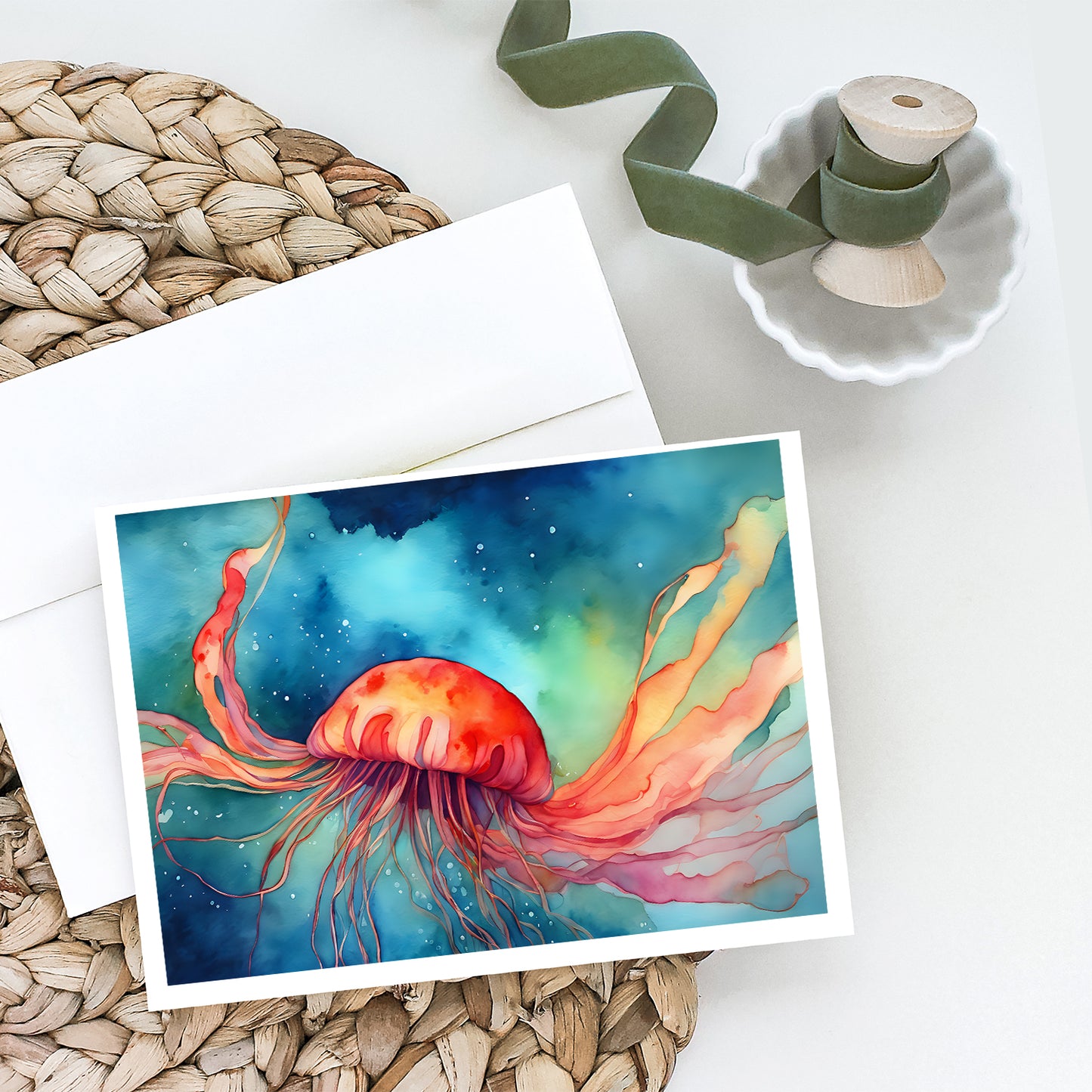 Jellyfish Greeting Cards Pack of 8