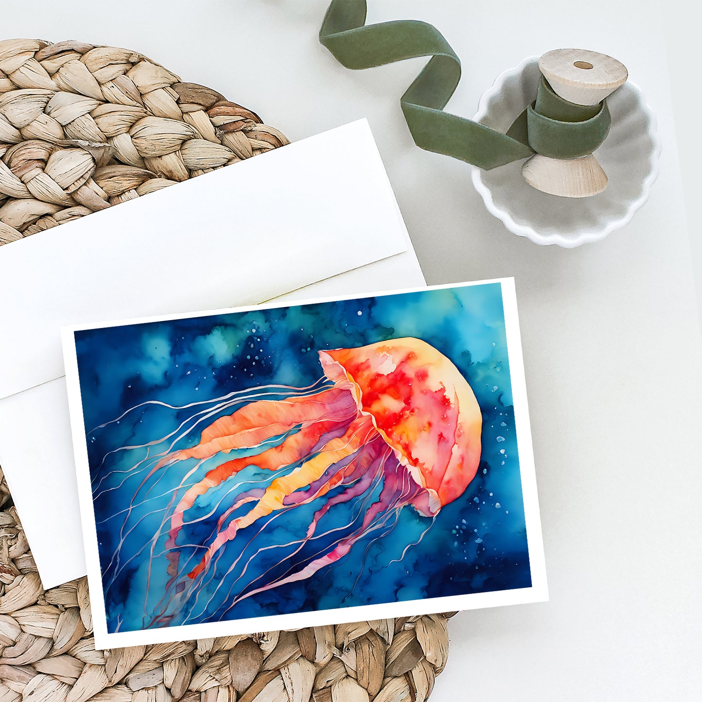 Jellyfish Greeting Cards Pack of 8