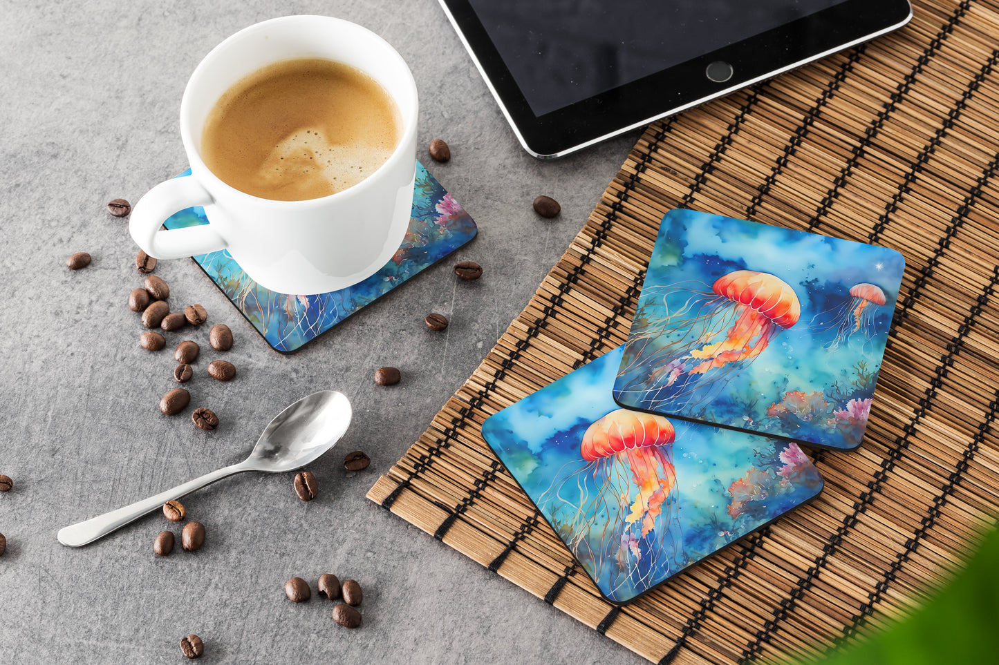 Jellyfish Foam Coasters