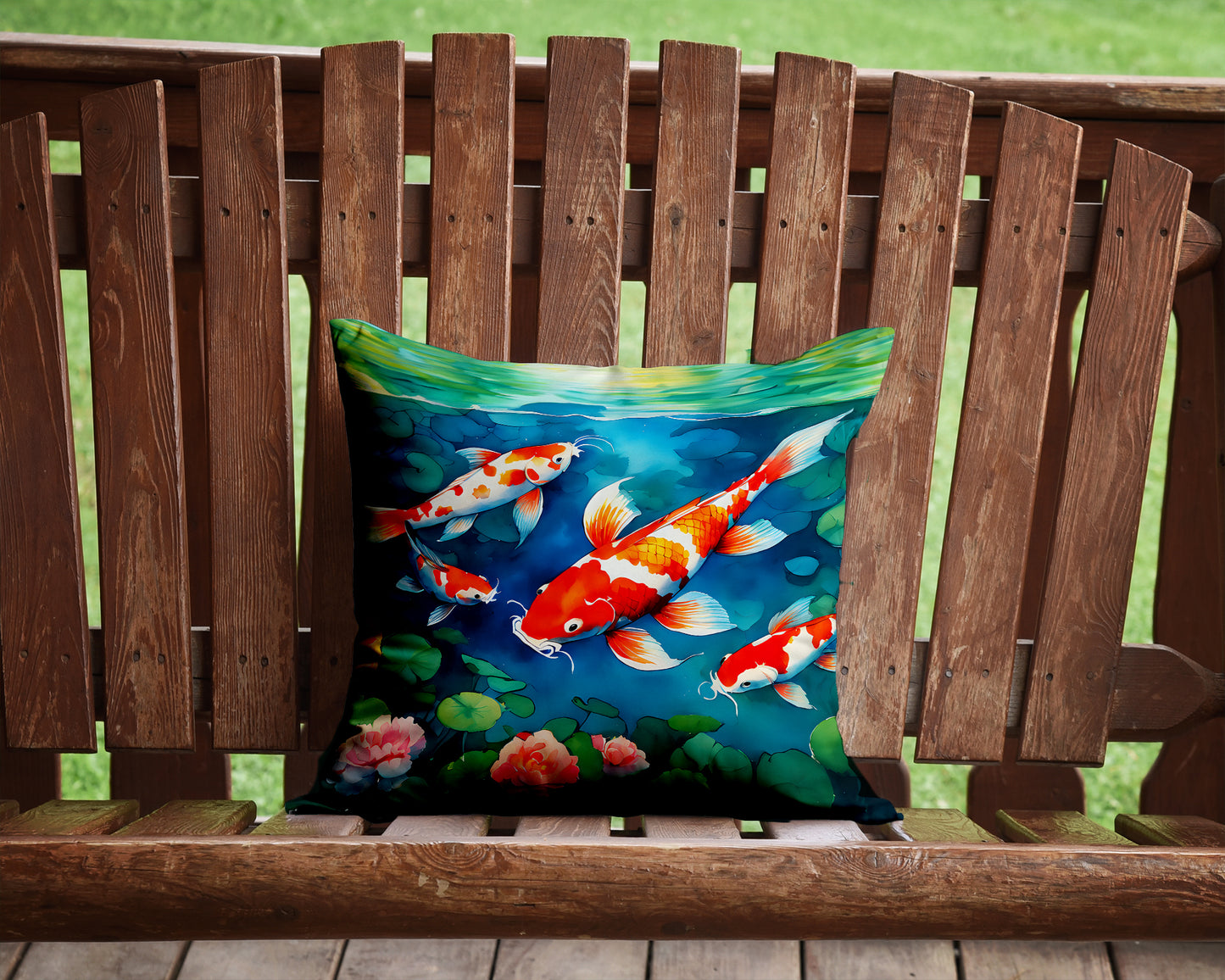 Koi Fish Throw Pillow