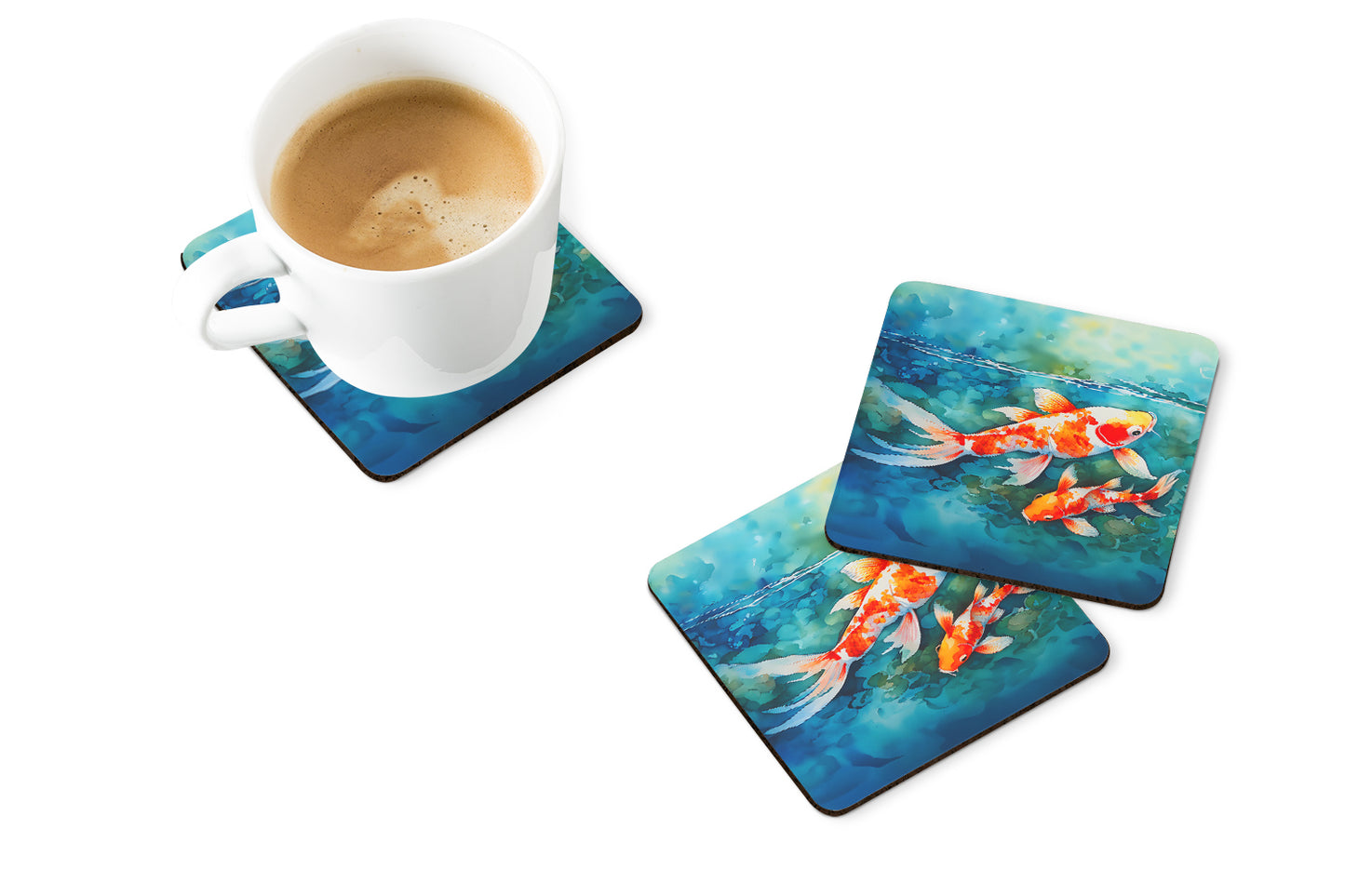 Koi Fish Foam Coasters