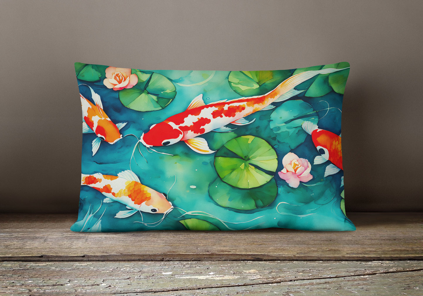 Koi Fish Throw Pillow