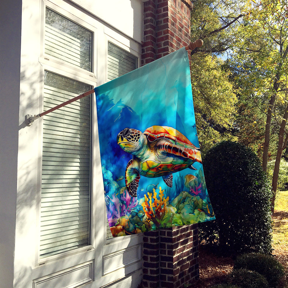 Loggerhead Sea Turtle House Flag