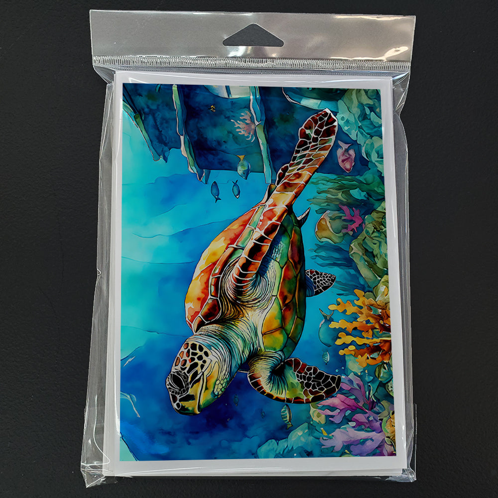 Loggerhead Sea Turtle Greeting Cards Pack of 8