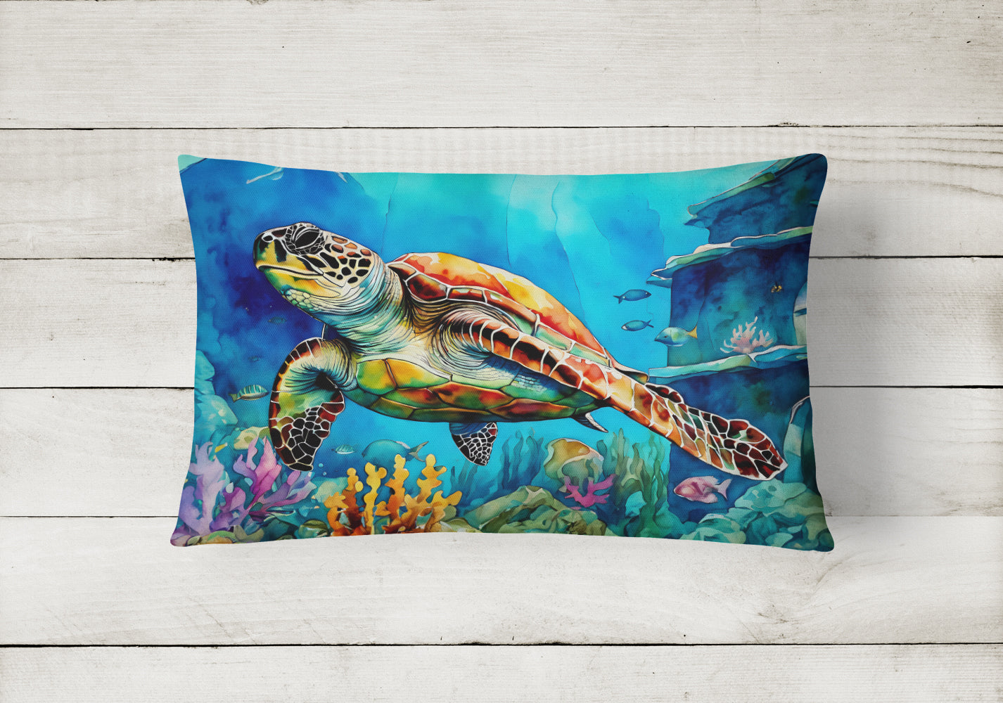 Loggerhead Sea Turtle Throw Pillow