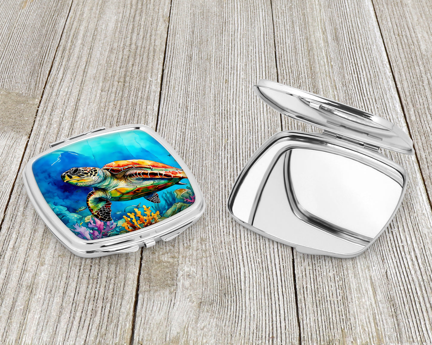 Loggerhead Sea Turtle Compact Mirror