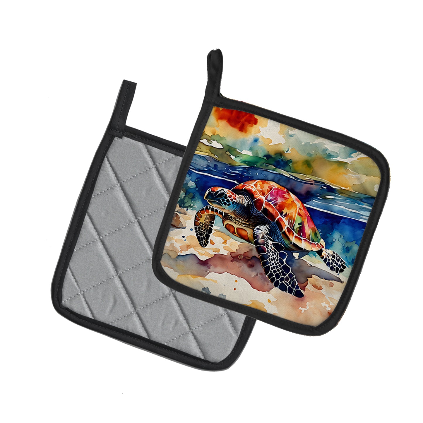 Loggerhead Sea Turtle Pair of Pot Holders