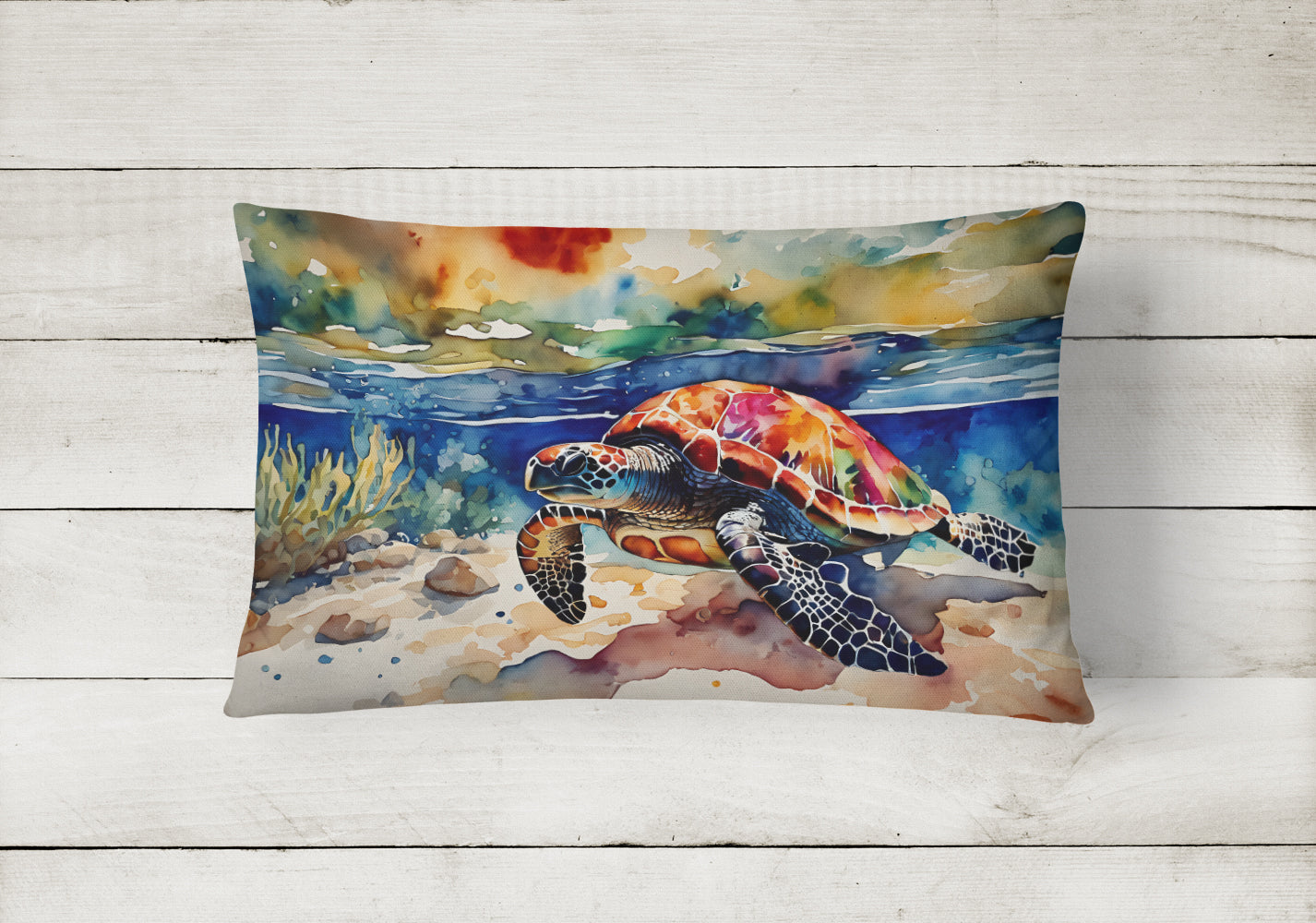 Loggerhead Sea Turtle Throw Pillow