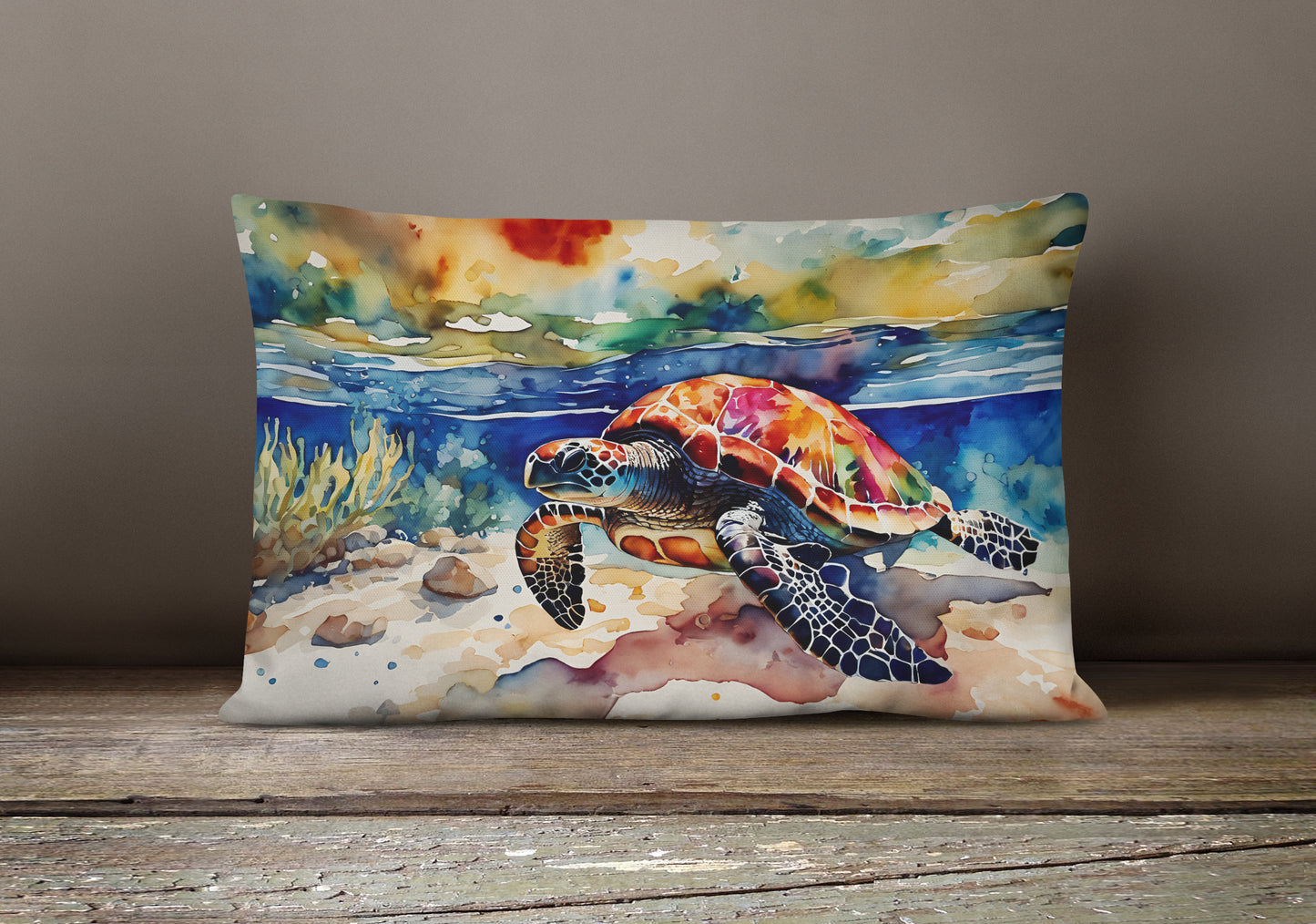 Loggerhead Sea Turtle Throw Pillow