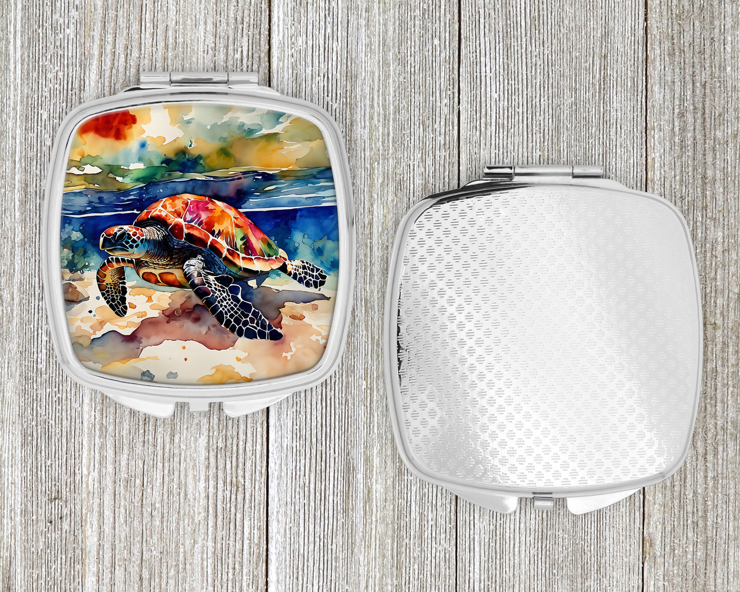 Loggerhead Sea Turtle Compact Mirror