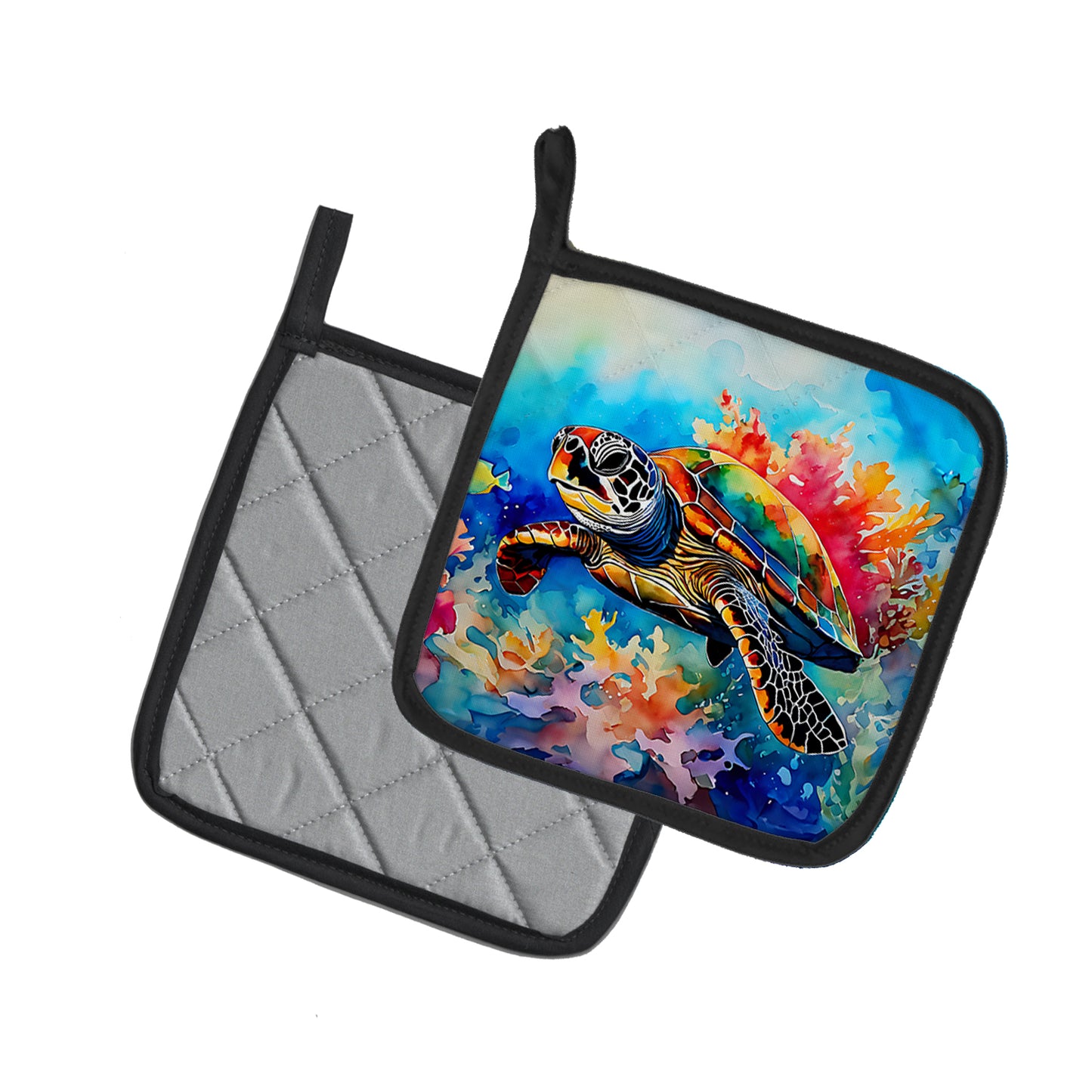 Loggerhead Sea Turtle Pair of Pot Holders