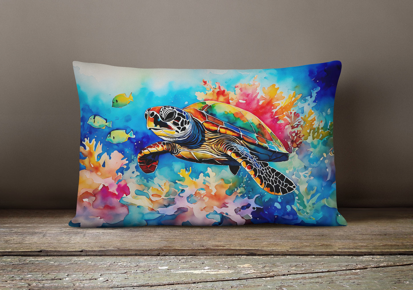 Loggerhead Sea Turtle Throw Pillow