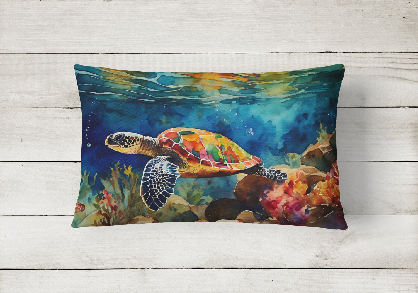 Loggerhead Sea Turtle Throw Pillow